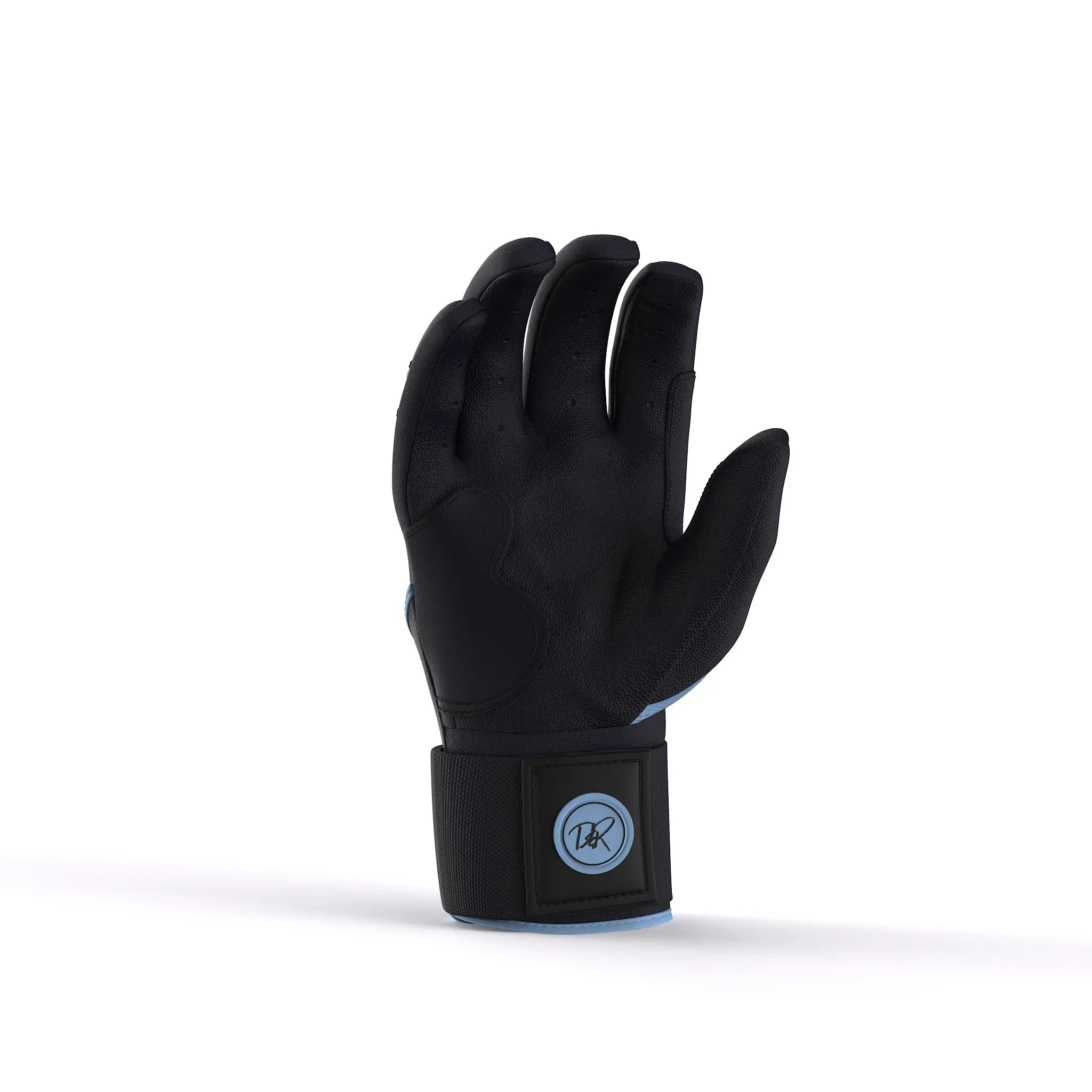 Drip & Rip™ 'Baller' Series Premium Leather Long Cuff Batting Glove Black Ice