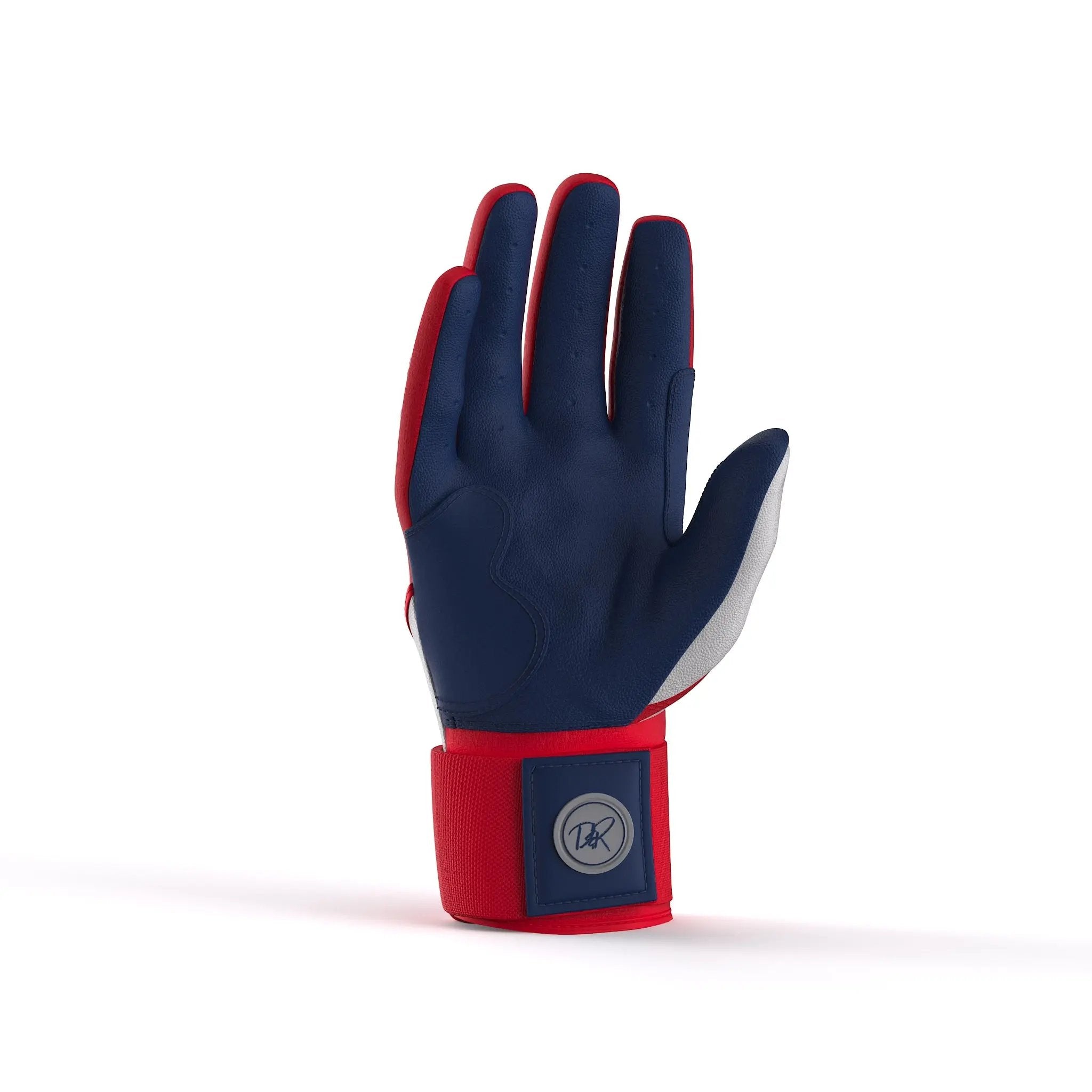 Drip & Rip™ "Baller" Series Premium Leather Long Cuff Batting Glove Flags