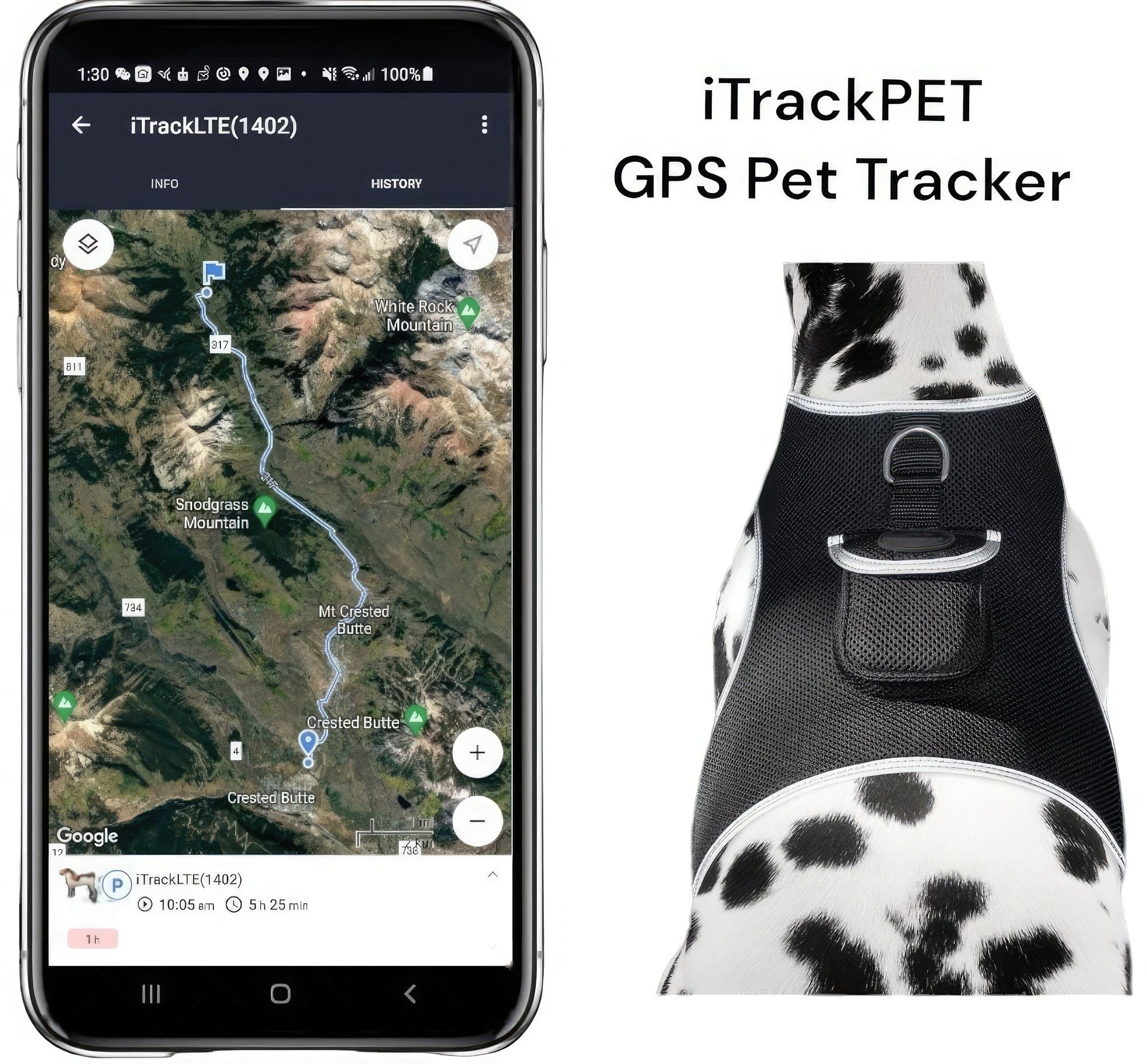 Collar Rechargeable Portable GPS Tracking Devices for Pets GSM Locator Size:XS