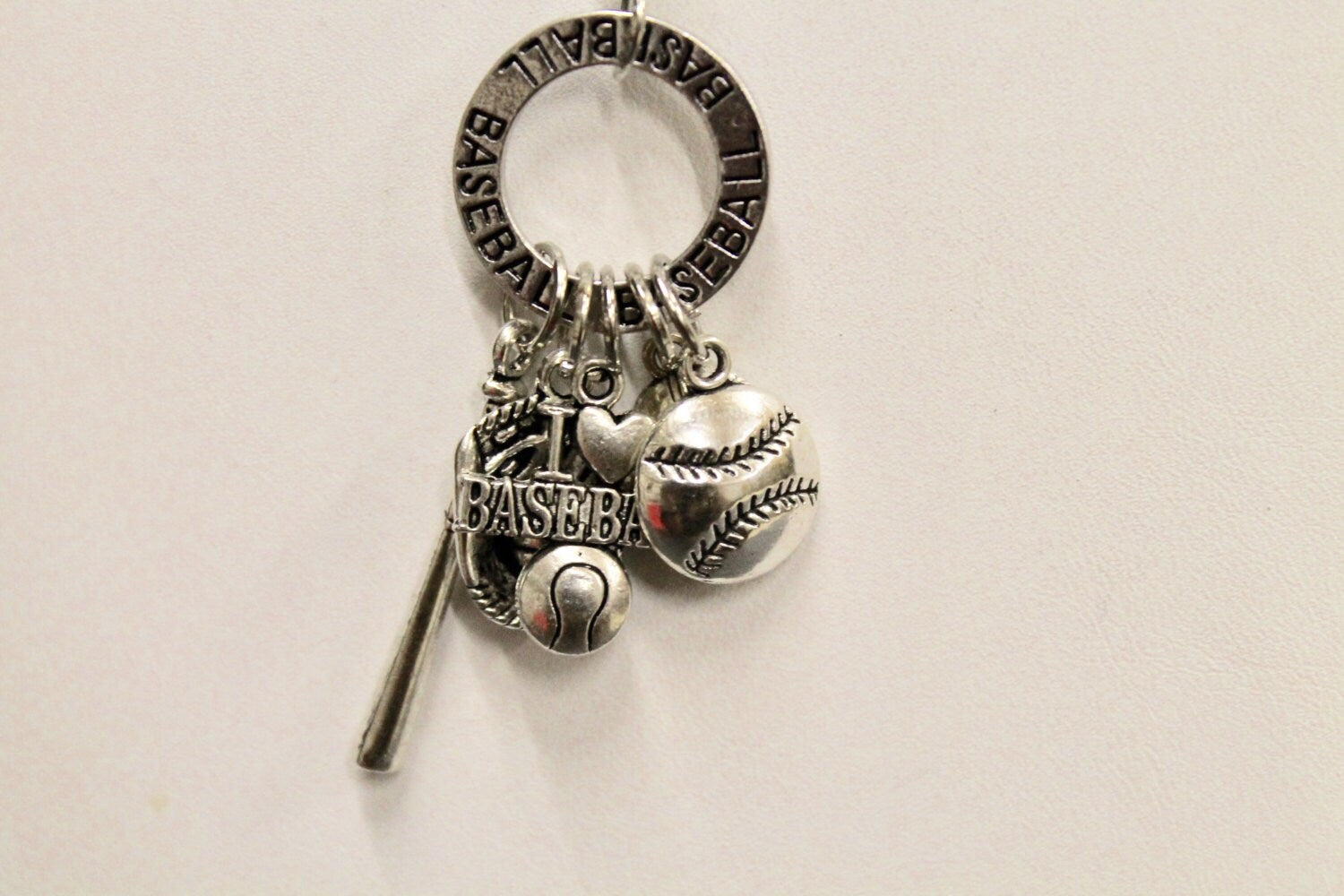 Baseball Pendant on Silver Chain, I Love Baseball, Baseball Mom, Mothers Day Gift, Gift For Her, Baseball Mama, Girlfriend Gift
