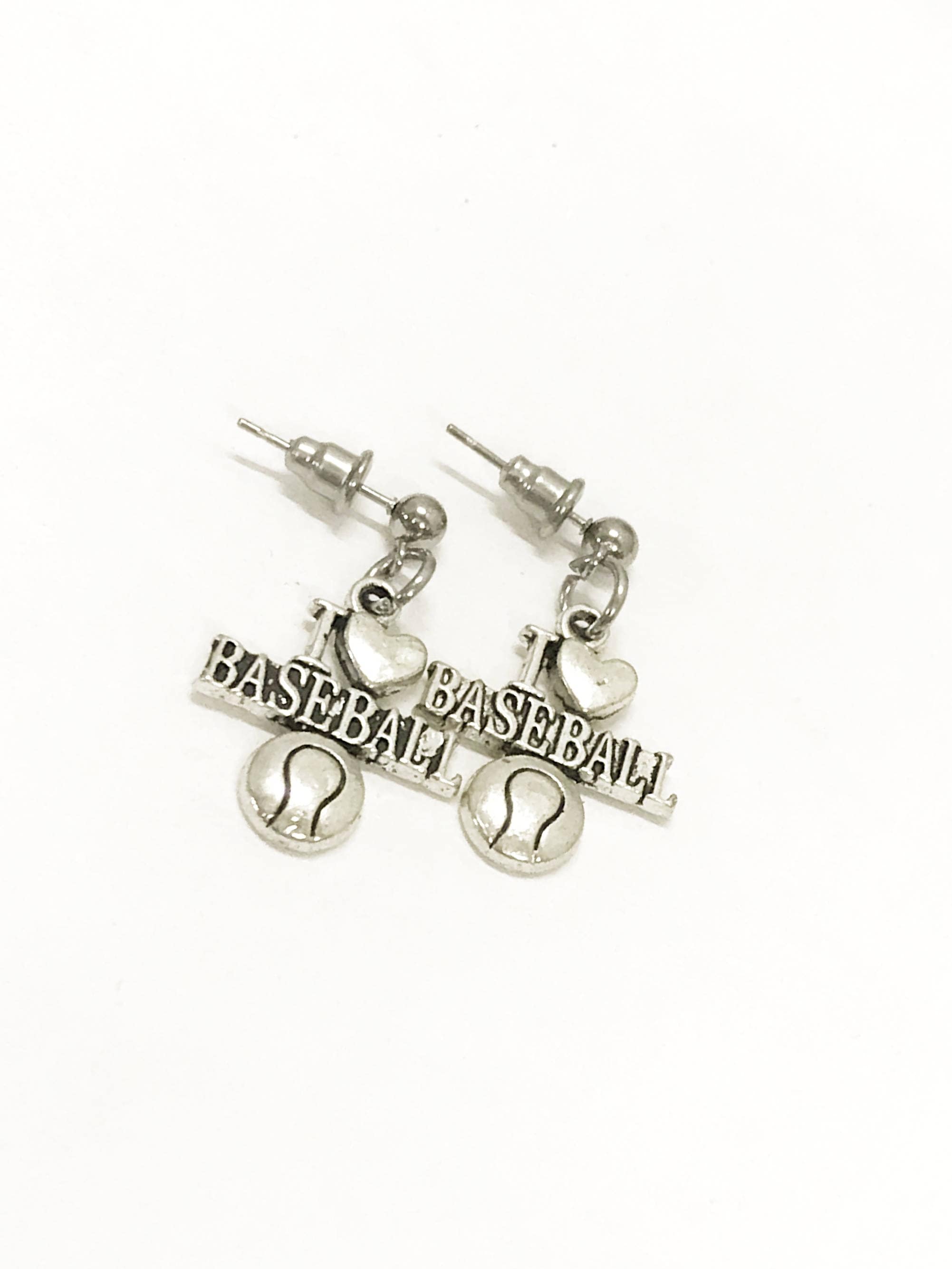 Baseball Gifts, Baseball Earrings, I Love Baseball Gifts, I Love Baseball Earrings, Baseball Jewelry Gifts, Baseball Girlfriend Gifts