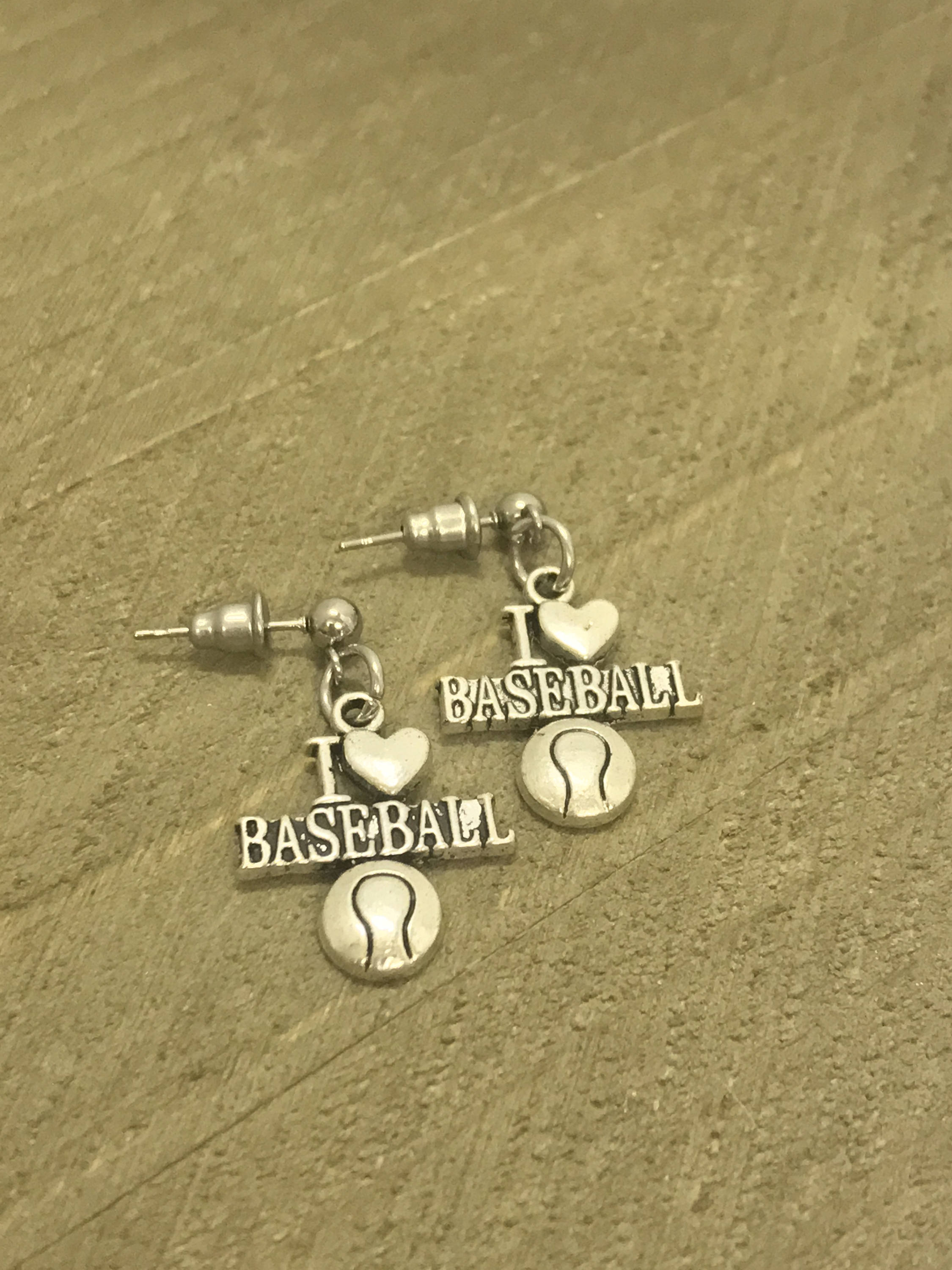 Baseball Gifts, Baseball Earrings, I Love Baseball Gifts, I Love Baseball Earrings, Baseball Jewelry Gifts, Baseball Girlfriend Gifts