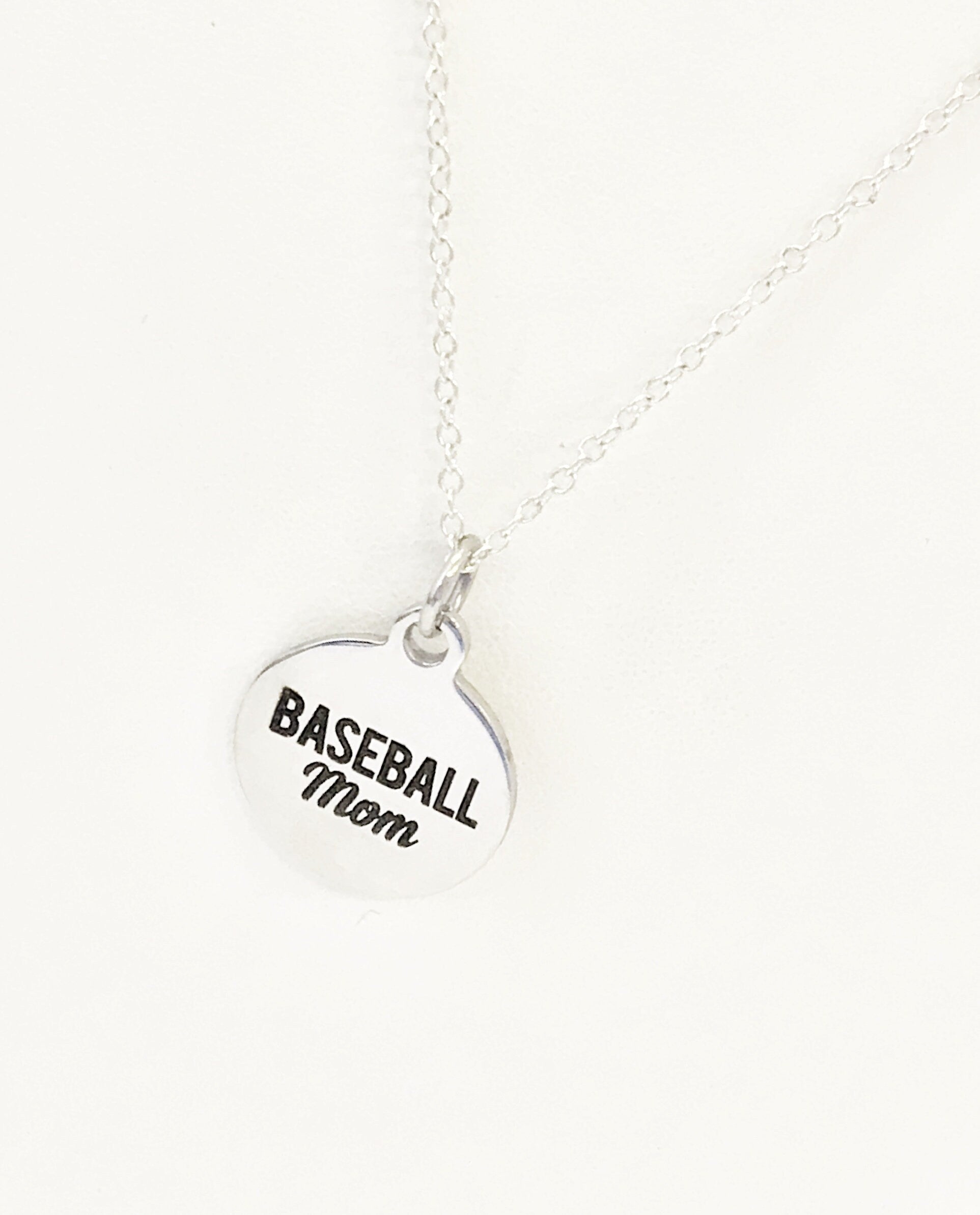 Baseball Mom Necklace, Baseball Mom Gift, Mother's Day Necklace Gift, Gift For Baseball Mom, Baseball Mom Jewelry, Team Mom Gift For Her