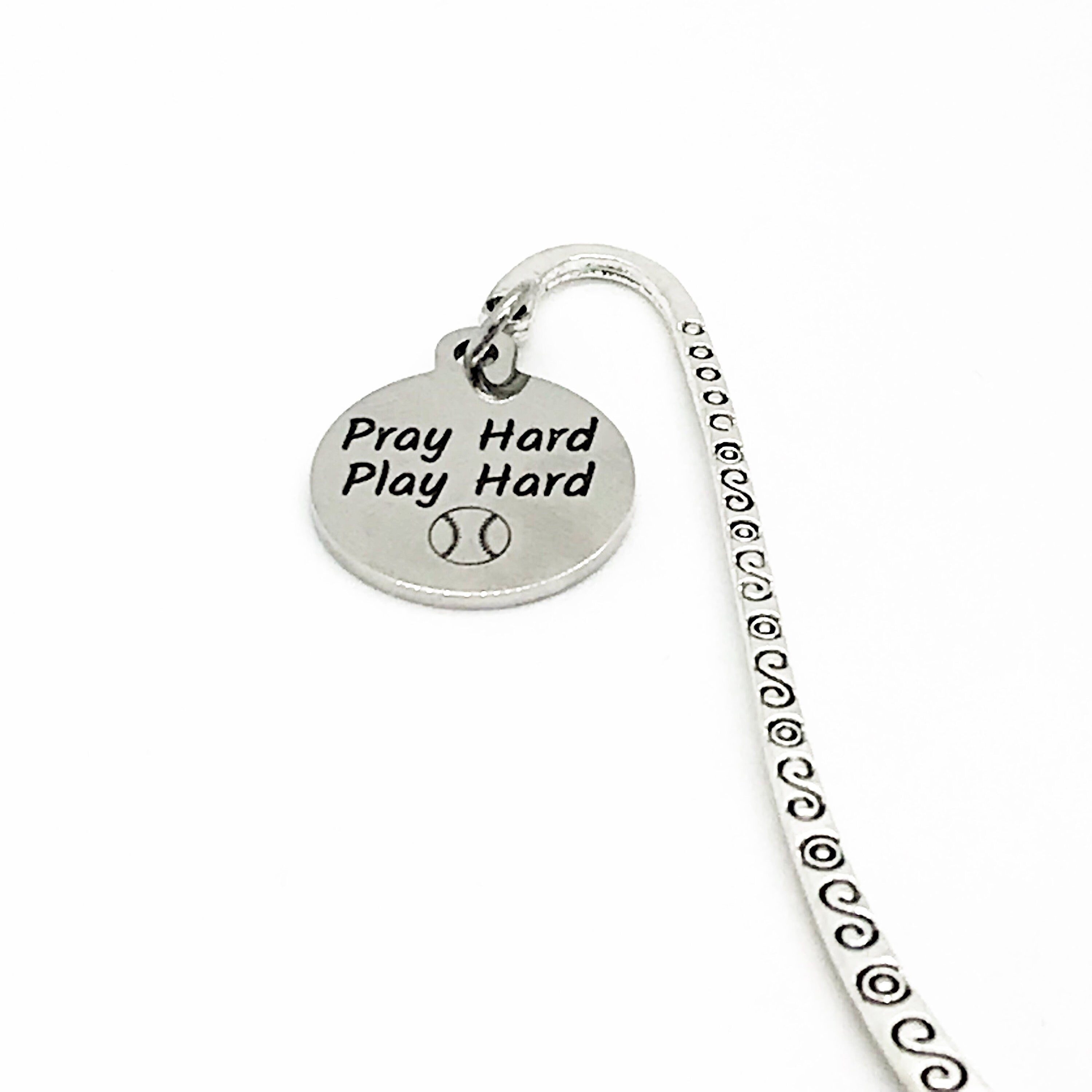 Bookmark Gift, Pray Hard Play Hard Bookmark, Baseball Player Gift, Baseball Bookmark, Student Athlete Gift, Christian Baseball, Signing Day