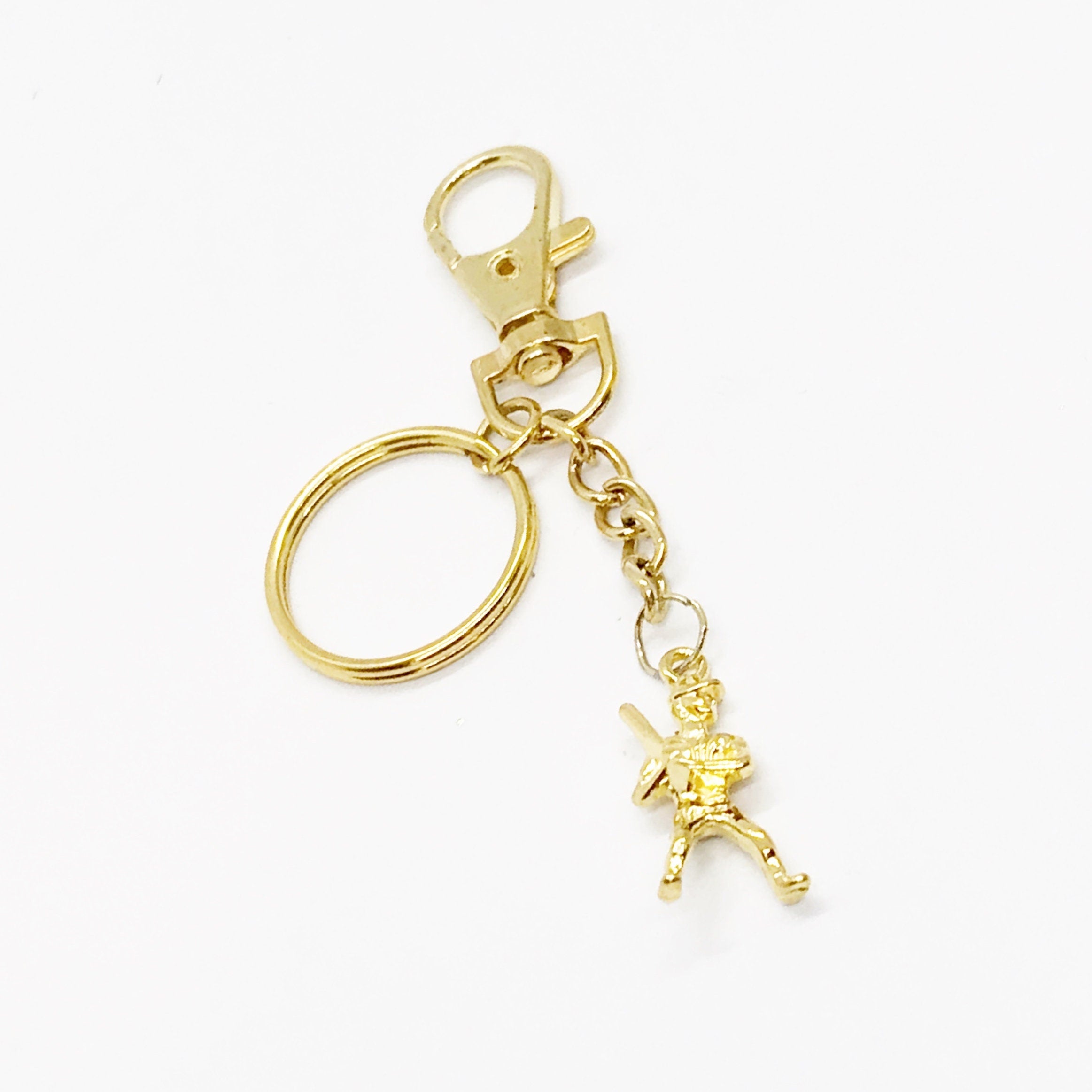 Baseball Mom Gift, Baseball Player Keychain, Baseball Player Gift, Goldtone Baseball Keychain, Baseball Girlfriend, Gift For Son