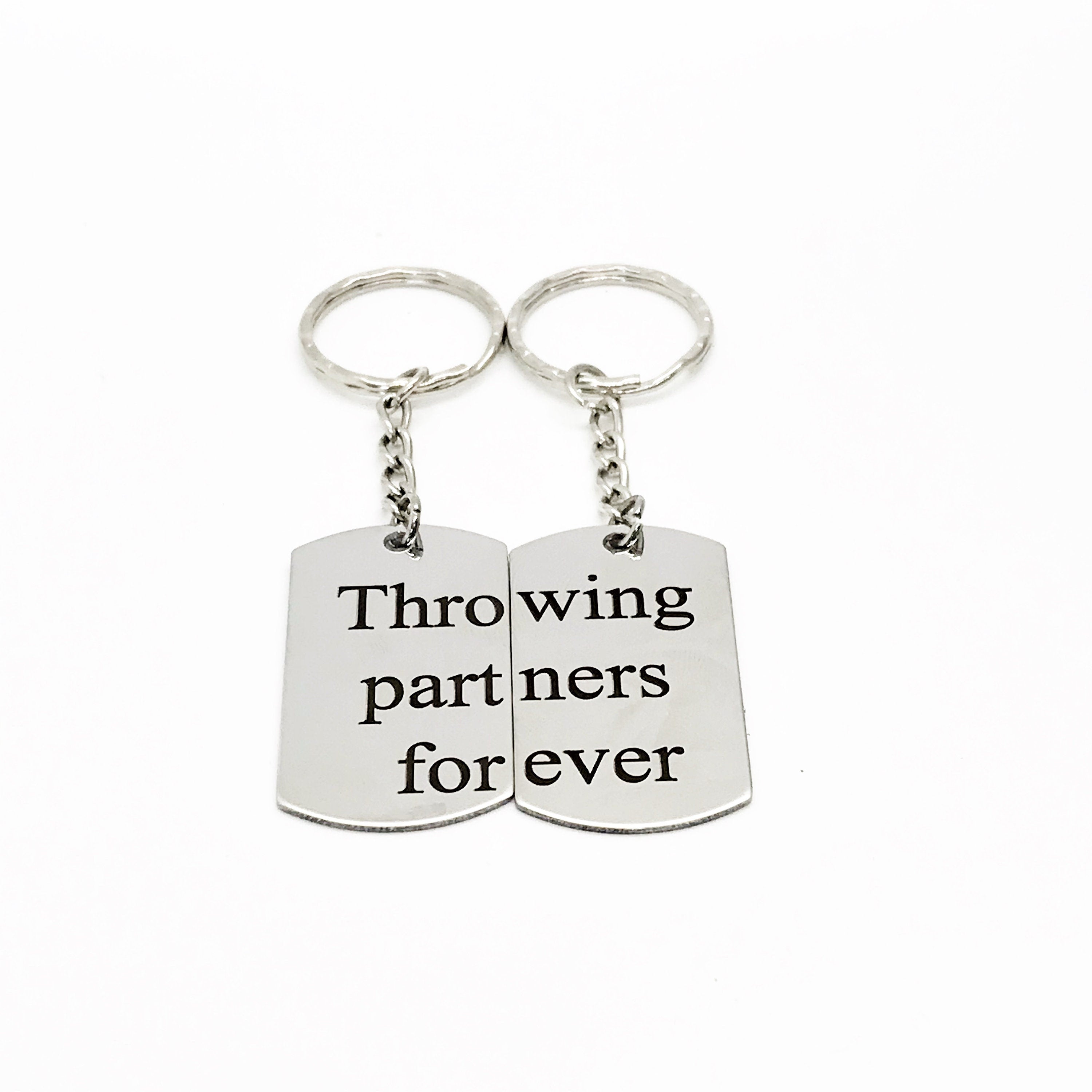 Throwing Partners Forever Keychain Set, Baseball Player Gift, Father Son Gift, Softball Keychains, Pitcher Catcher Keychains, Graduation