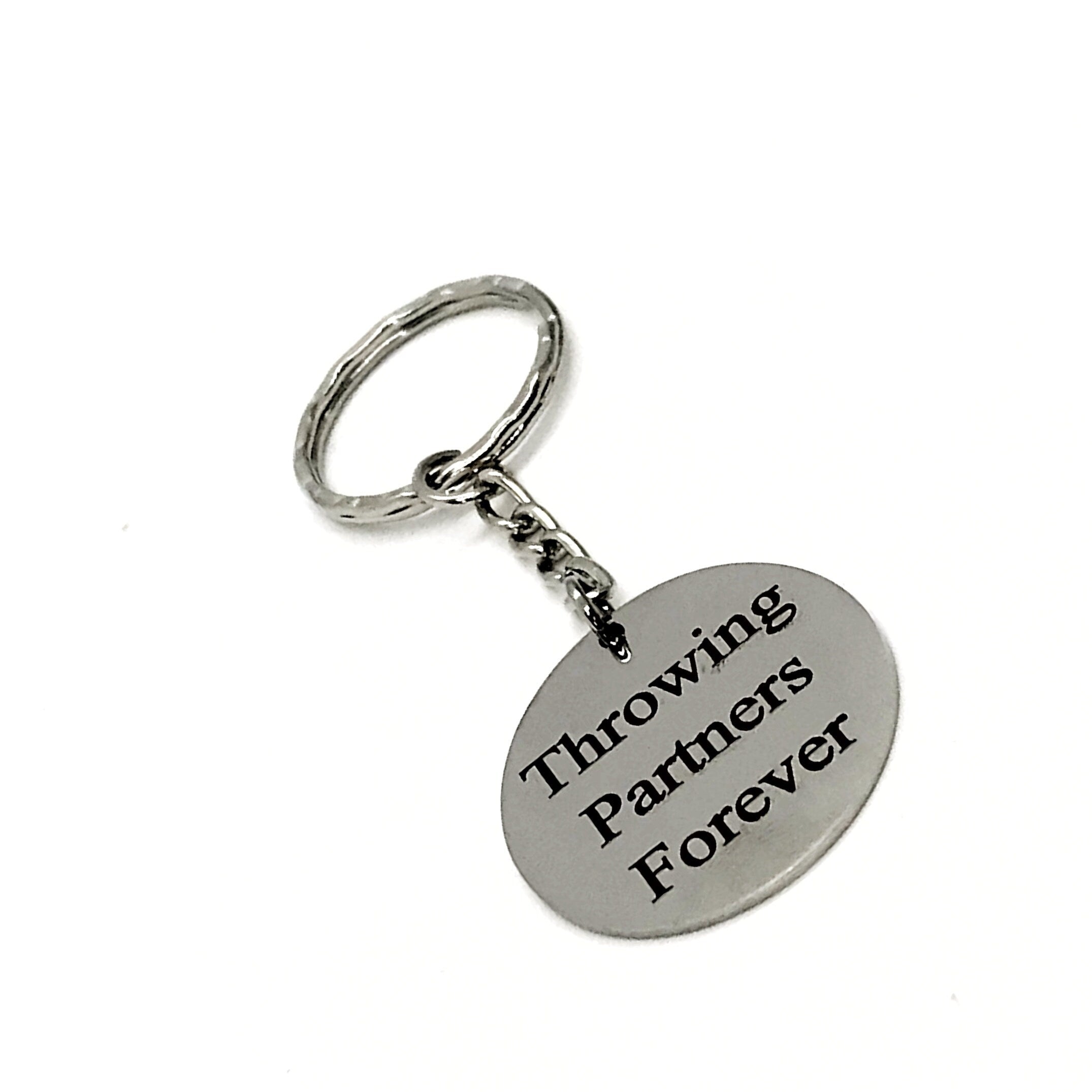 Throwing Partners Forever Keychain, Baseball Keychain, Softball Keychain, Pitcher Catcher Gifts, Father Son Gift, Father Daughter Gift