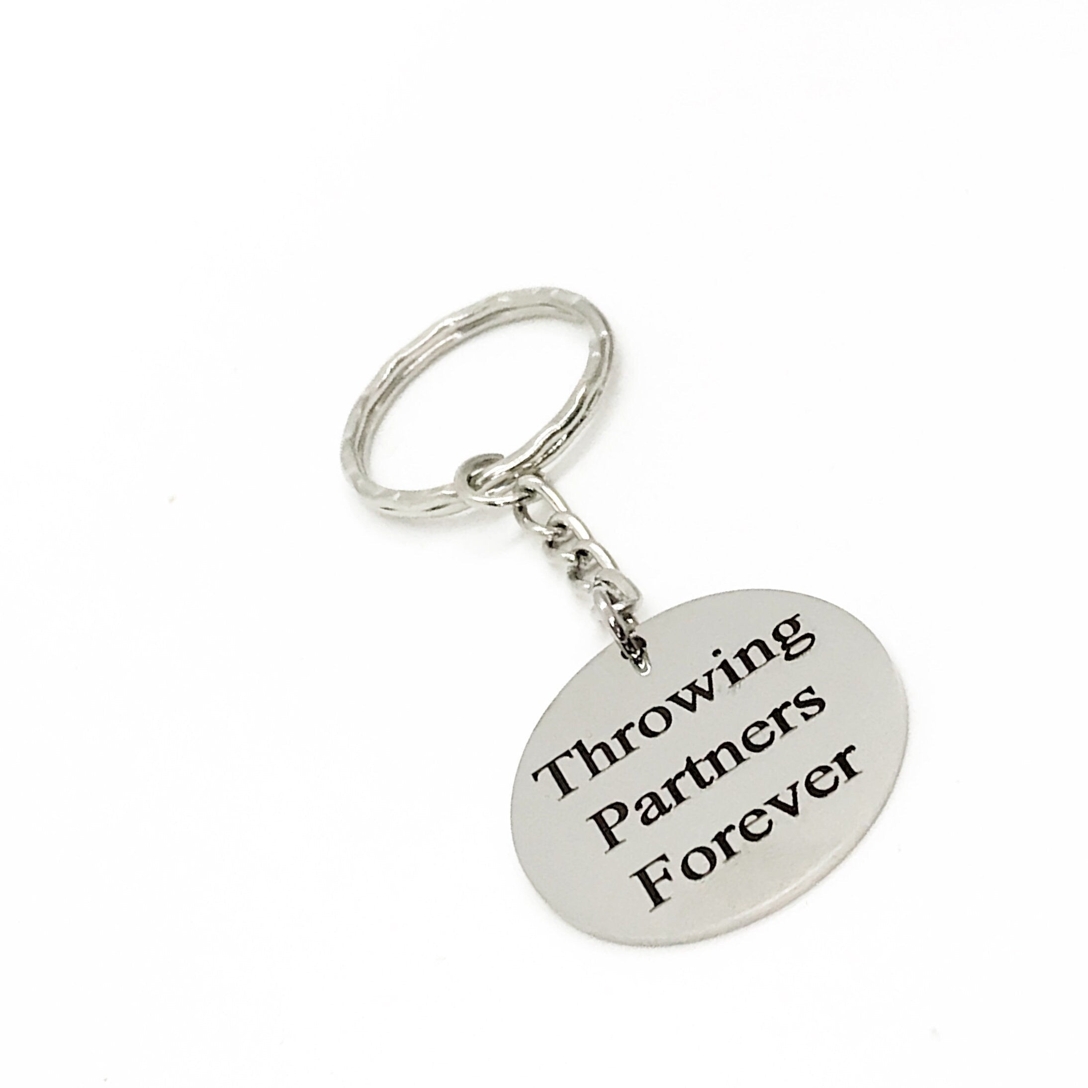 Throwing Partners Forever Keychain, Baseball Keychain, Softball Keychain, Pitcher Catcher Gifts, Father Son Gift, Father Daughter Gift