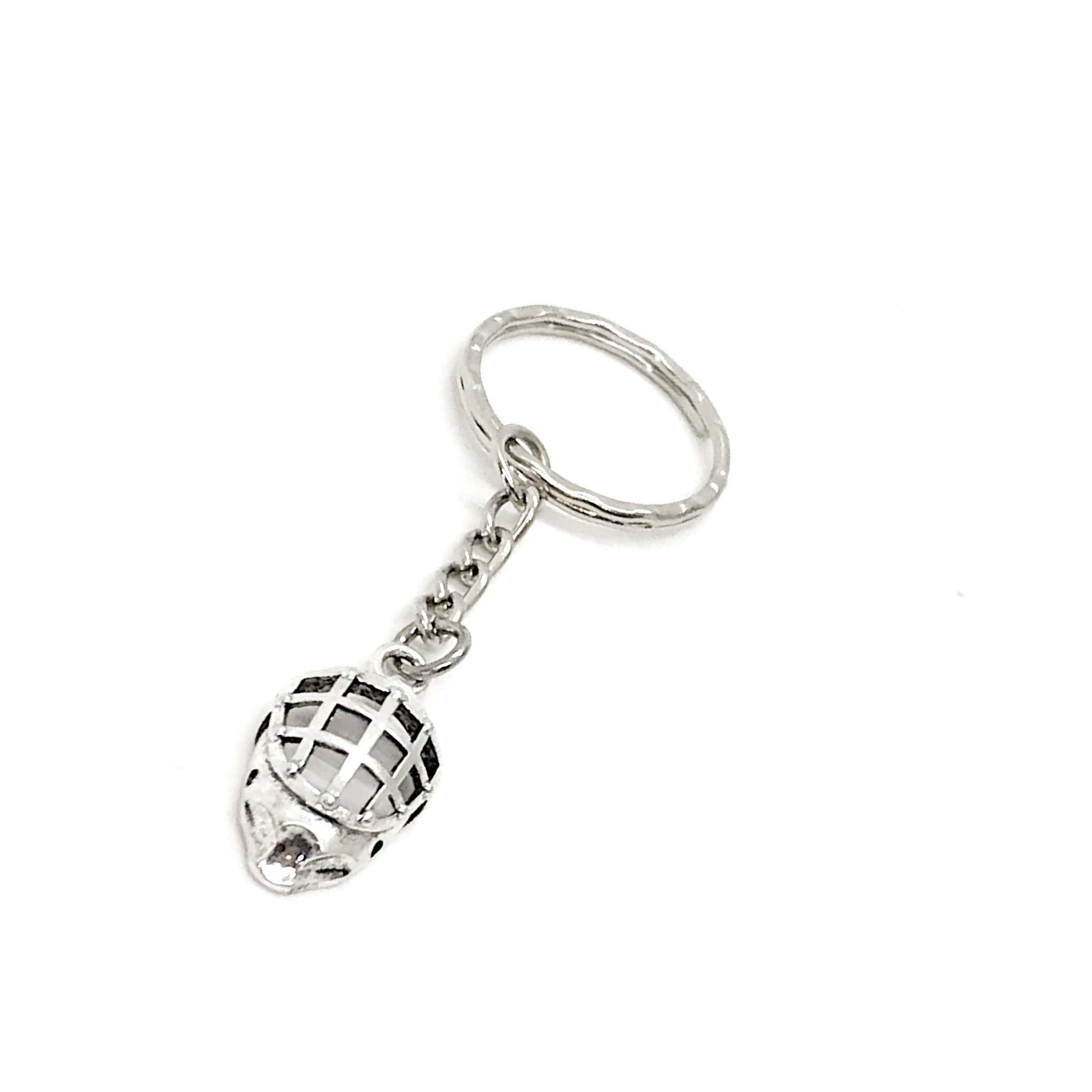 Hockey Player Gift, Hockey Mask Keychain, Hockey Mom Gift, Hockey Girlfriend Gift, Keychain Gift, Catchers Mask Keychain, Baseball Catcher