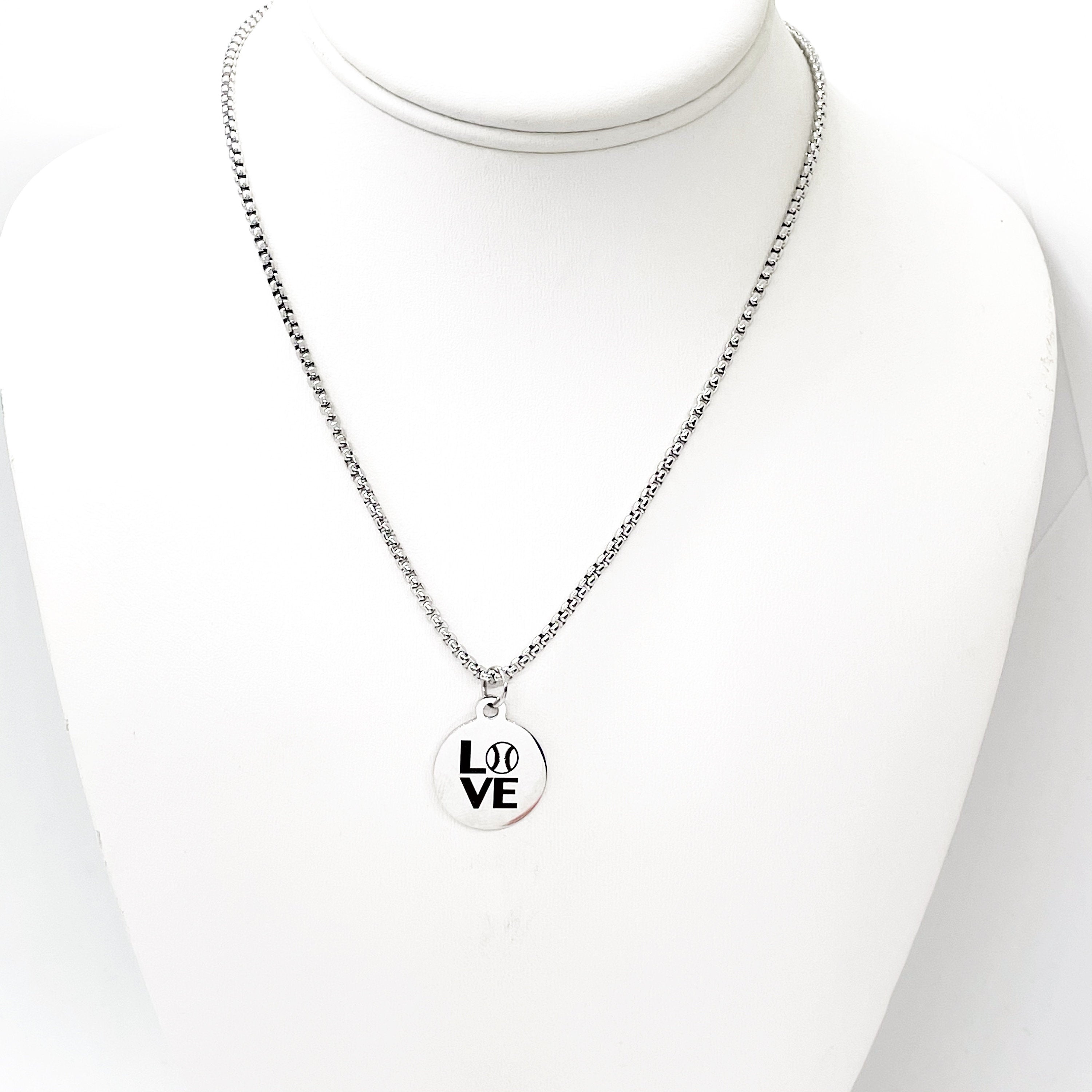 Baseball Necklace, Baseball Love Gift, Baseball Player Gift, Baseball Valentine, Baseball Mom Gift, Baseball Girlfriend Gift, Son Gift