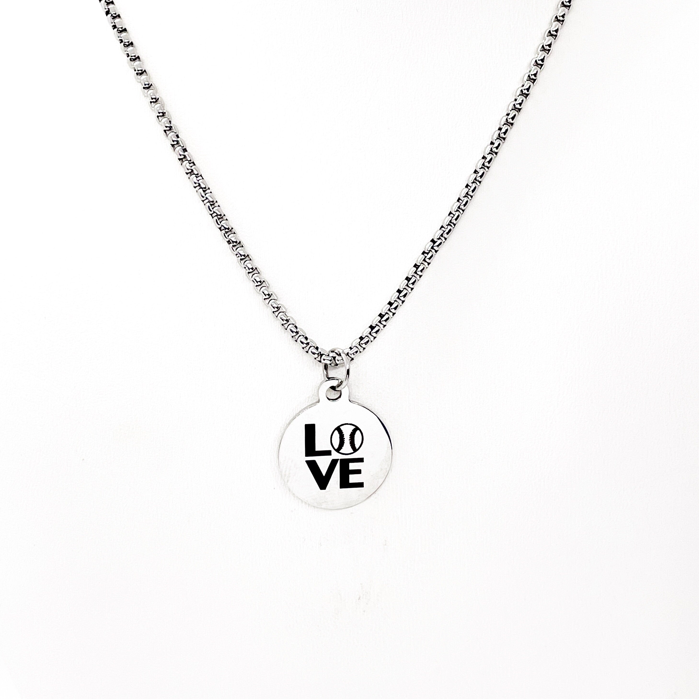 Baseball Necklace, Baseball Love Gift, Baseball Player Gift, Baseball Valentine, Baseball Mom Gift, Baseball Girlfriend Gift, Son Gift