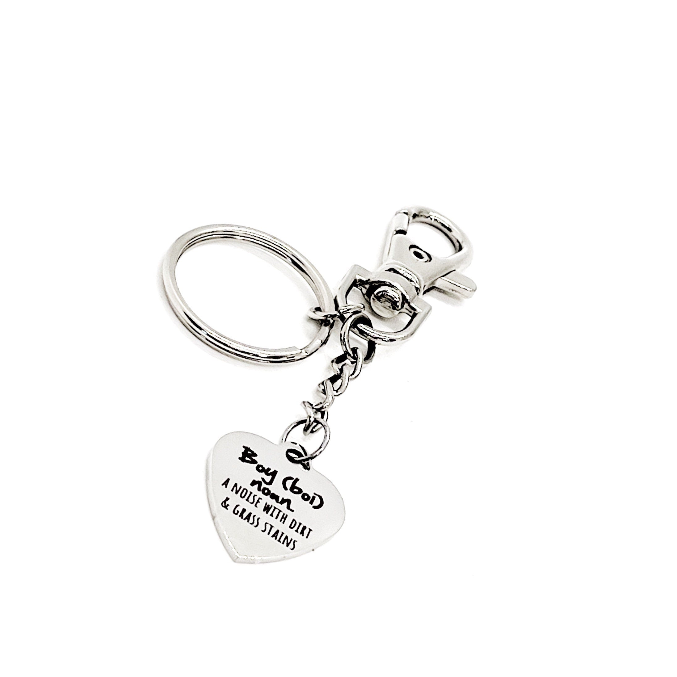 Wife Gift, Boy A Noise With Dirt And Grass Stains Keychain, Baseball Mom Gift, Gift For Her, New Mom Gift, Baby Shower Gift, Baby Reveal