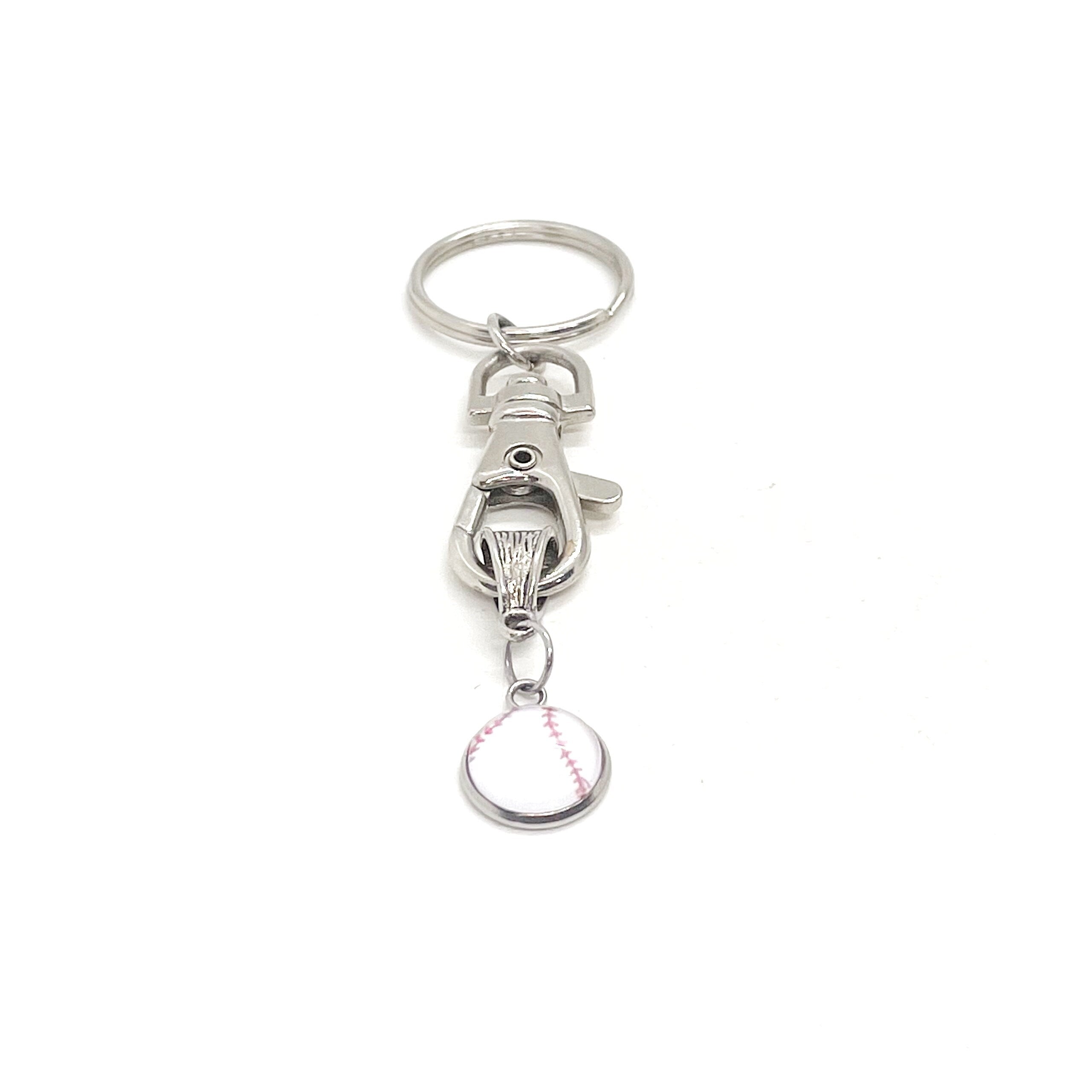 Baseball Charm Keychain, Baseball Gift, Baseball Player Gift, Baseball Mom Gift, Girlfriend Gift, Gift For Mom, Student Athlete Son Gift