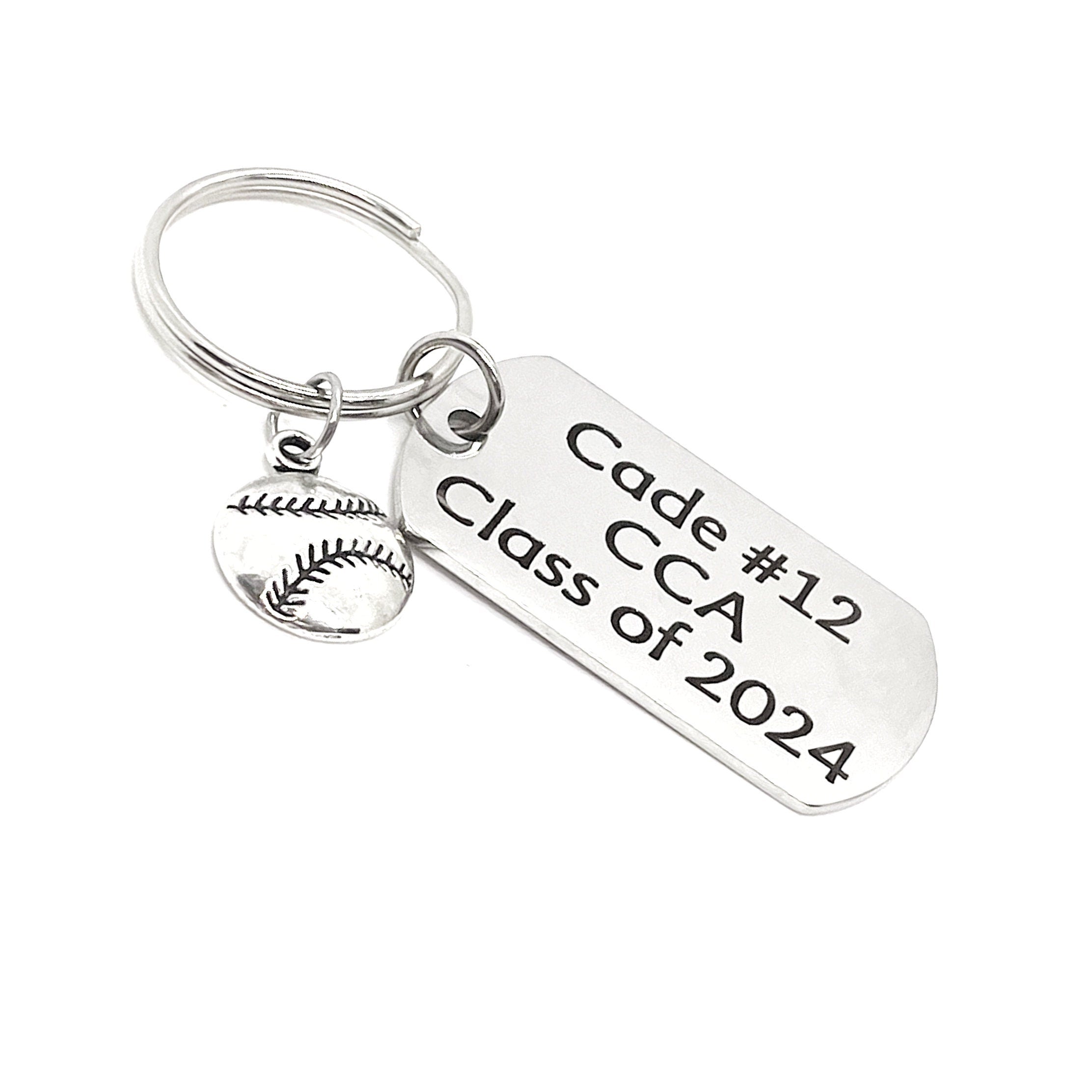 Personalized Baseball Player Gift, Baseball Keychain, Graduate Gift, Senior Keychain, Senior Gift, Sports Senior, Personalized Keychain Gift