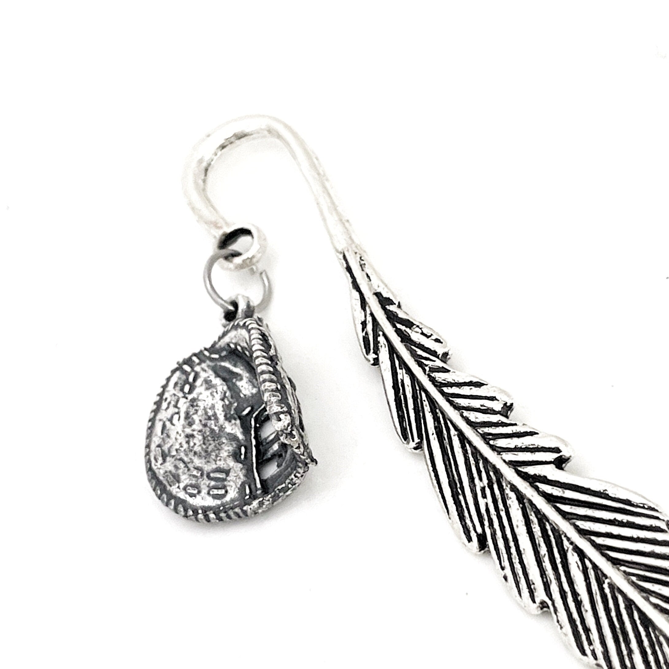 Bookmark Gift, Softball Catcher Bookmark, Baseball Catcher Gift, Catcher Mitt Charm Bookmark, Softball Bookmark, Catcher Mom Gift