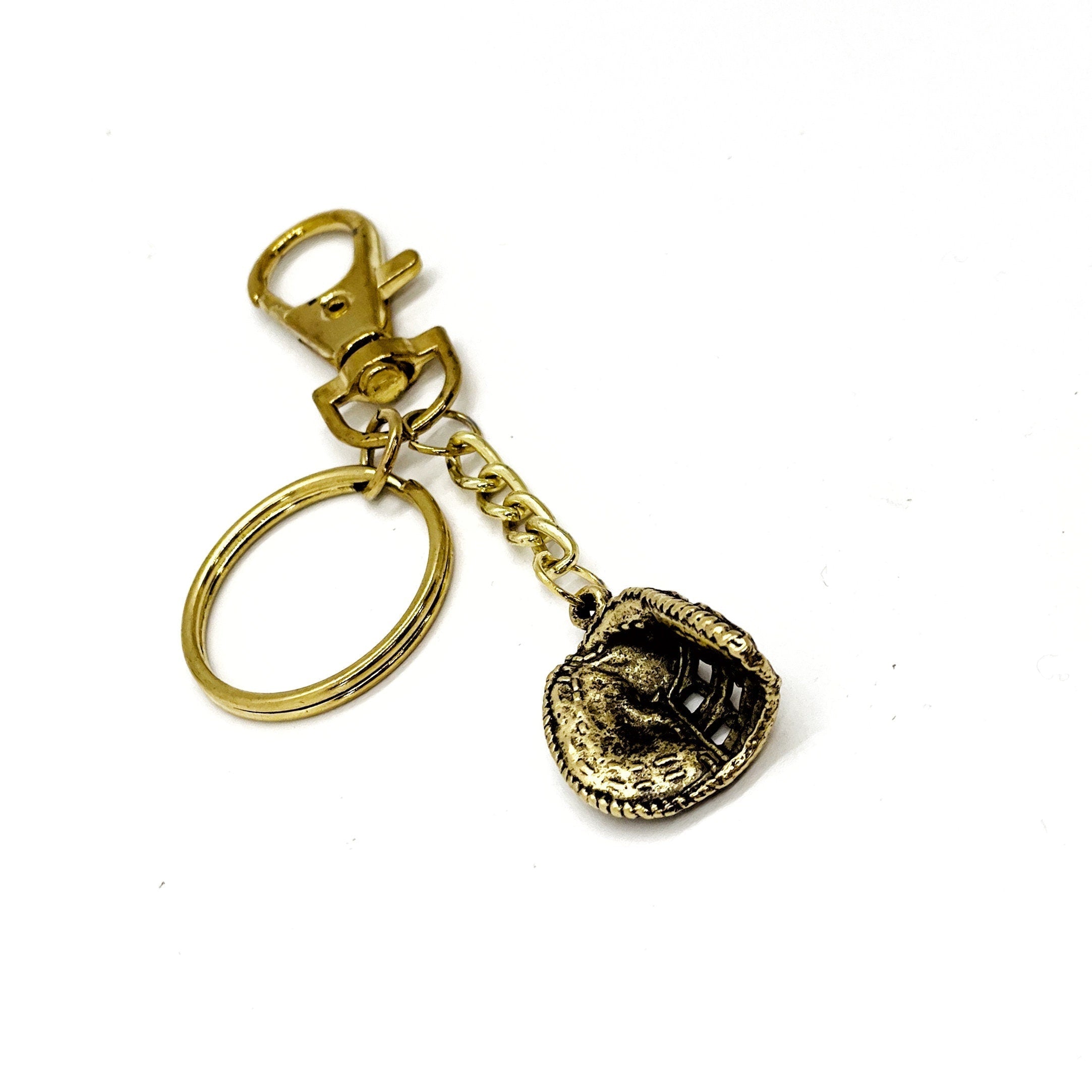Baseball Catcher Mitt Keychain, Softball Catcher Keychain, Catcher Mom Gift, Catcher Gift, Son Gift, Daughter Gift, Clip On Keychain