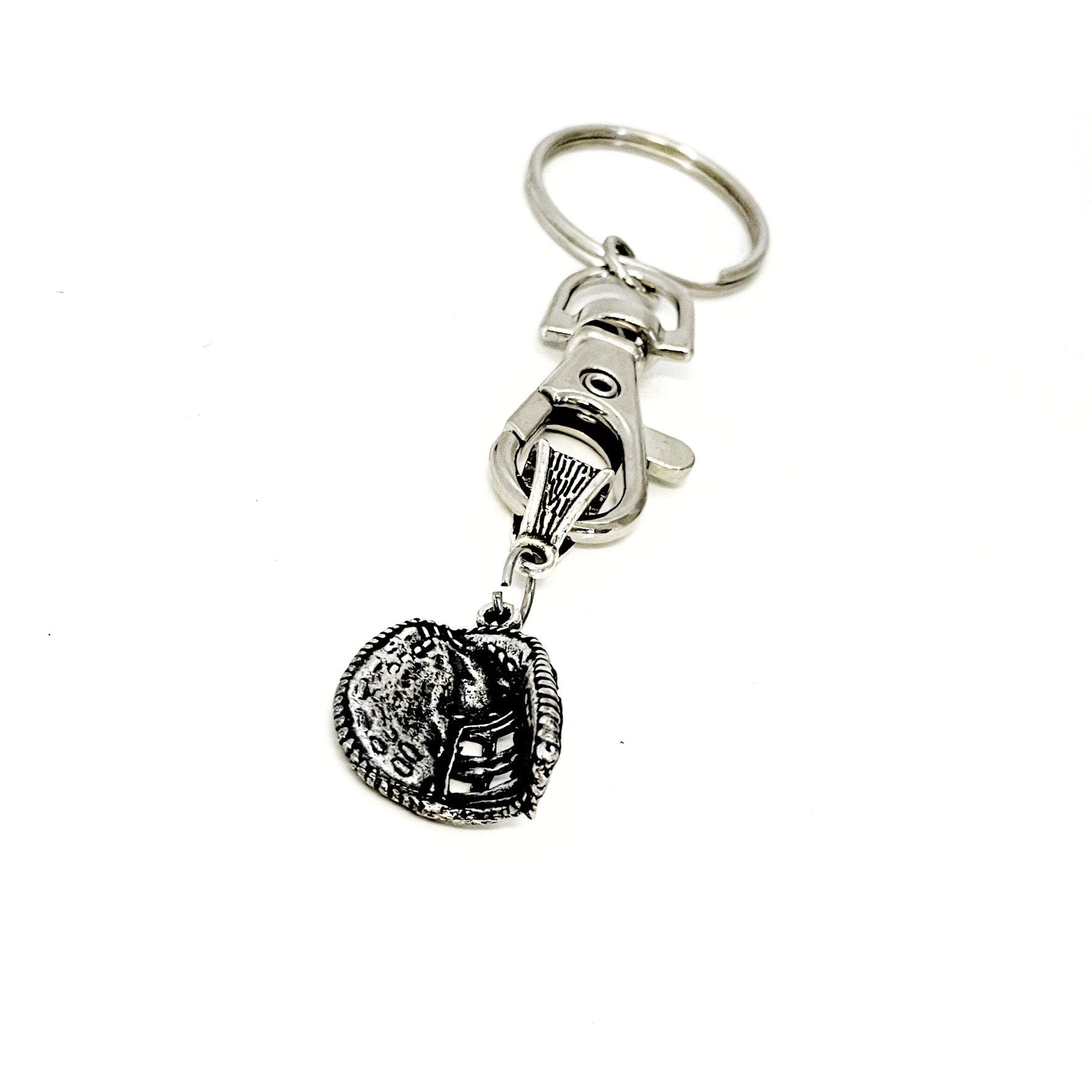 Softball Catcher Keychain, Baseball Catcher Keychain, Catcher Mom Gift, Catchers Mitt Charm, Charm Keychain, Student Athlete Gift, New Car
