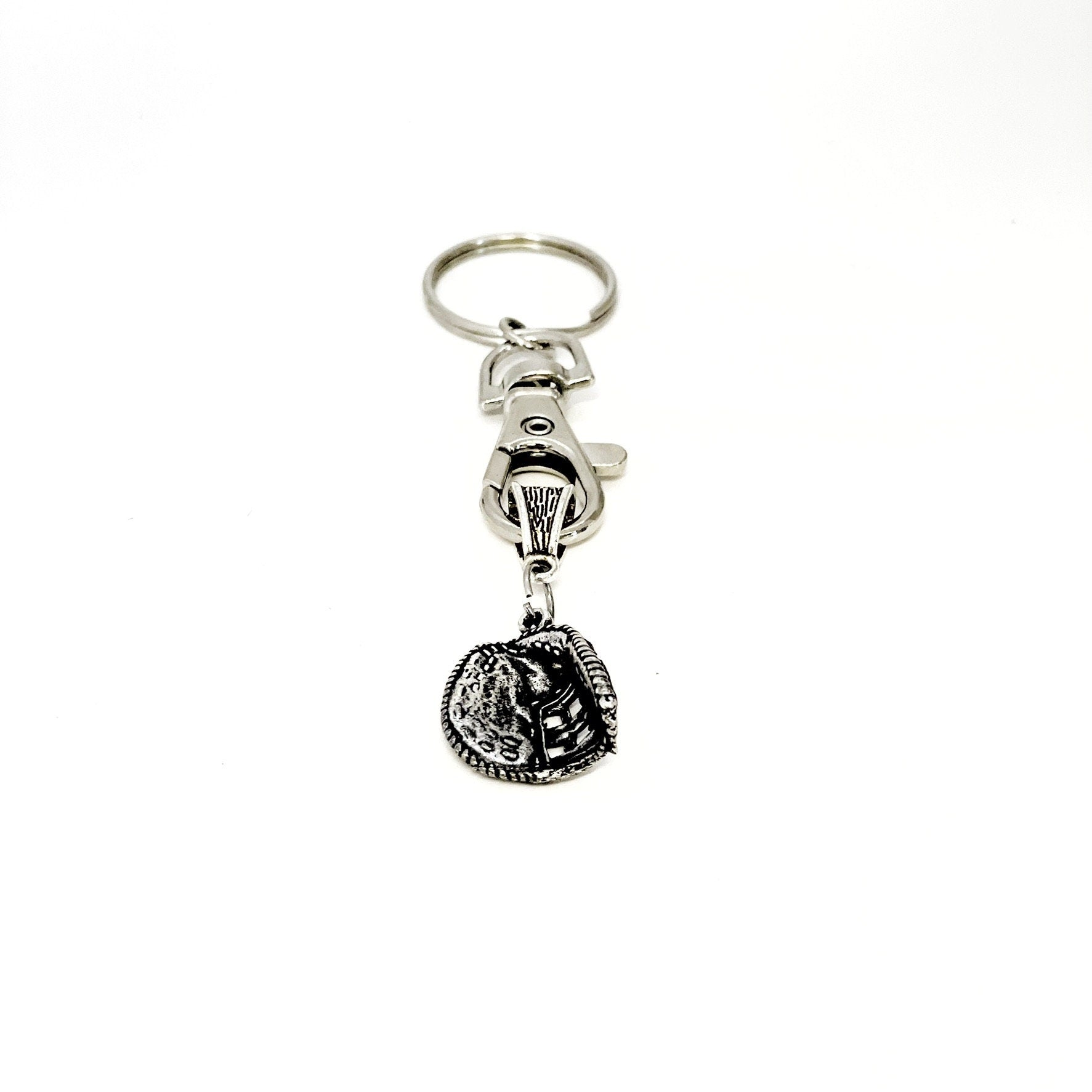 Softball Catcher Keychain, Baseball Catcher Keychain, Catcher Mom Gift, Catchers Mitt Charm, Charm Keychain, Student Athlete Gift, New Car