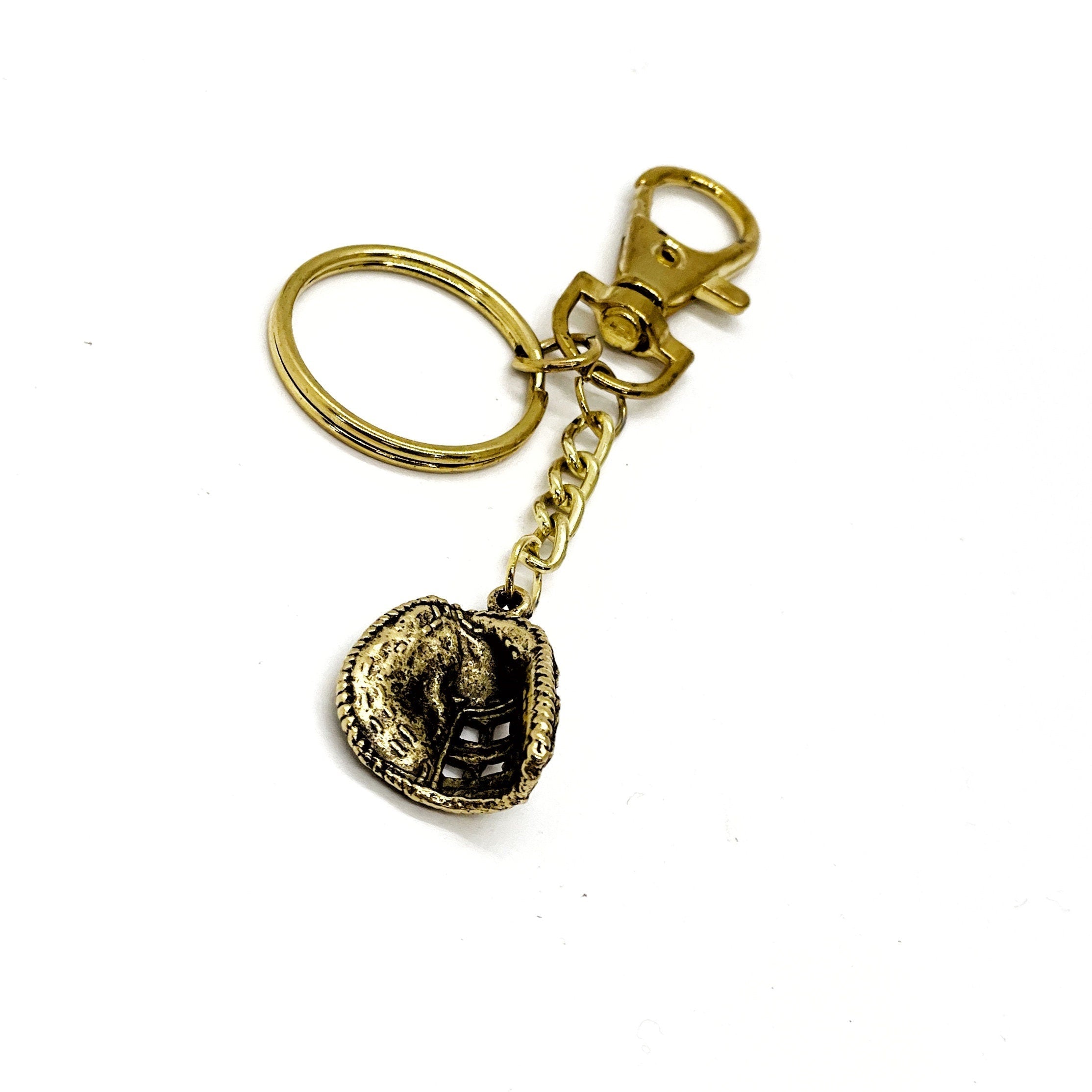 Baseball Catcher Mitt Keychain, Softball Catcher Keychain, Catcher Mom Gift, Catcher Gift, Son Gift, Daughter Gift, Clip On Keychain