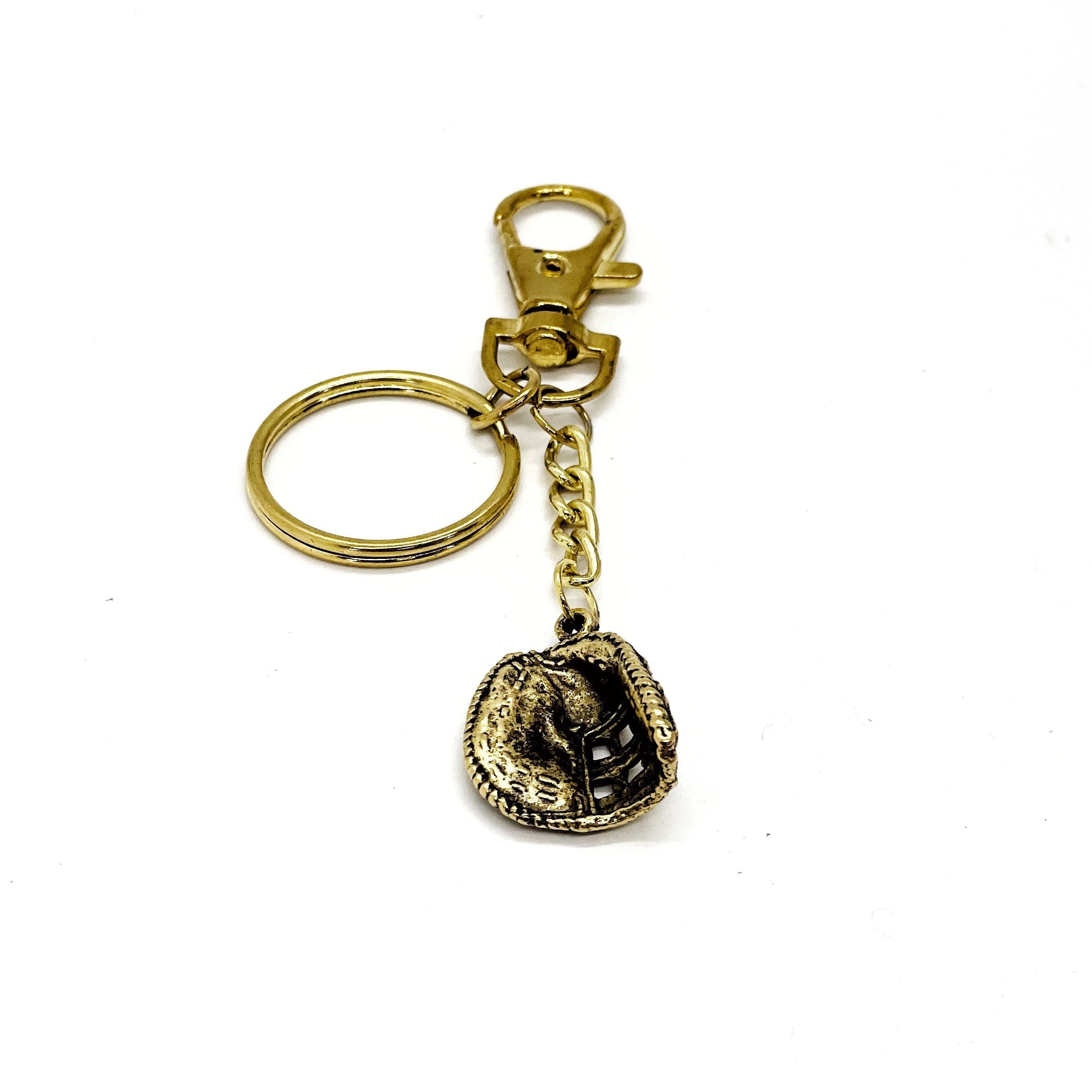 Baseball Catcher Mitt Keychain, Softball Catcher Keychain, Catcher Mom Gift, Catcher Gift, Son Gift, Daughter Gift, Clip On Keychain