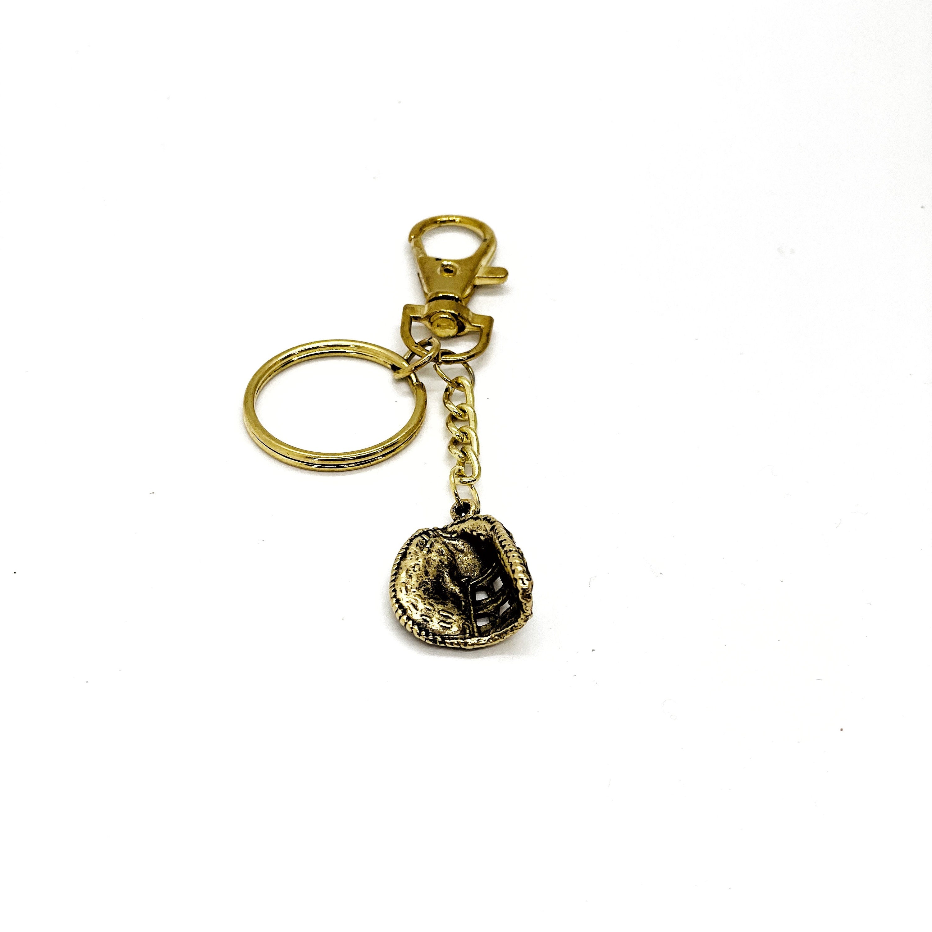 Baseball Catcher Mitt Keychain, Softball Catcher Keychain, Catcher Mom Gift, Catcher Gift, Son Gift, Daughter Gift, Clip On Keychain