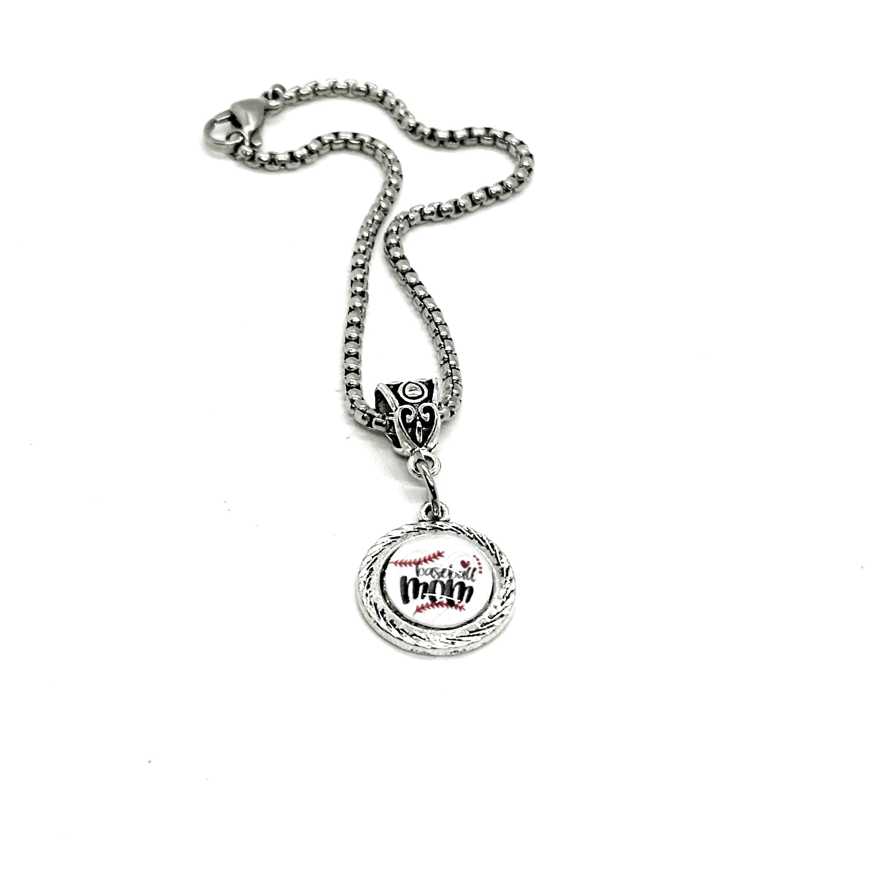 Baseball Mom Cabochon Bracelet, Gift For Her, Sport Mom, Wife Gift, Mama Gift, Baseball Lover, Coachs Wife, Team Mom, Baseball Son
