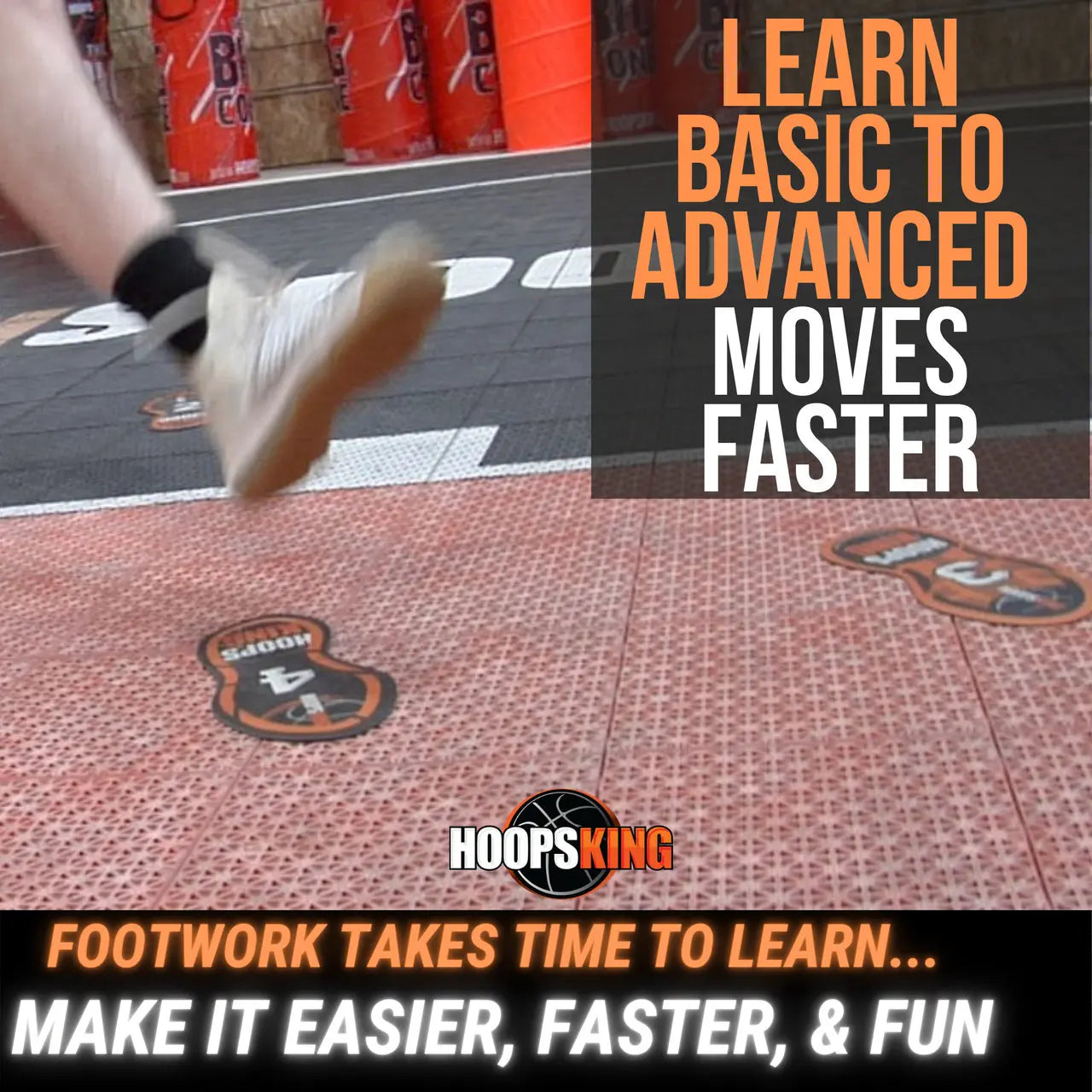 HoopsKing Basketball Footwork Training Mat Steps