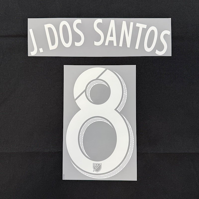 LA Galaxy 2015/19 Away J. Dos Santos #8 Jersey Name Set
