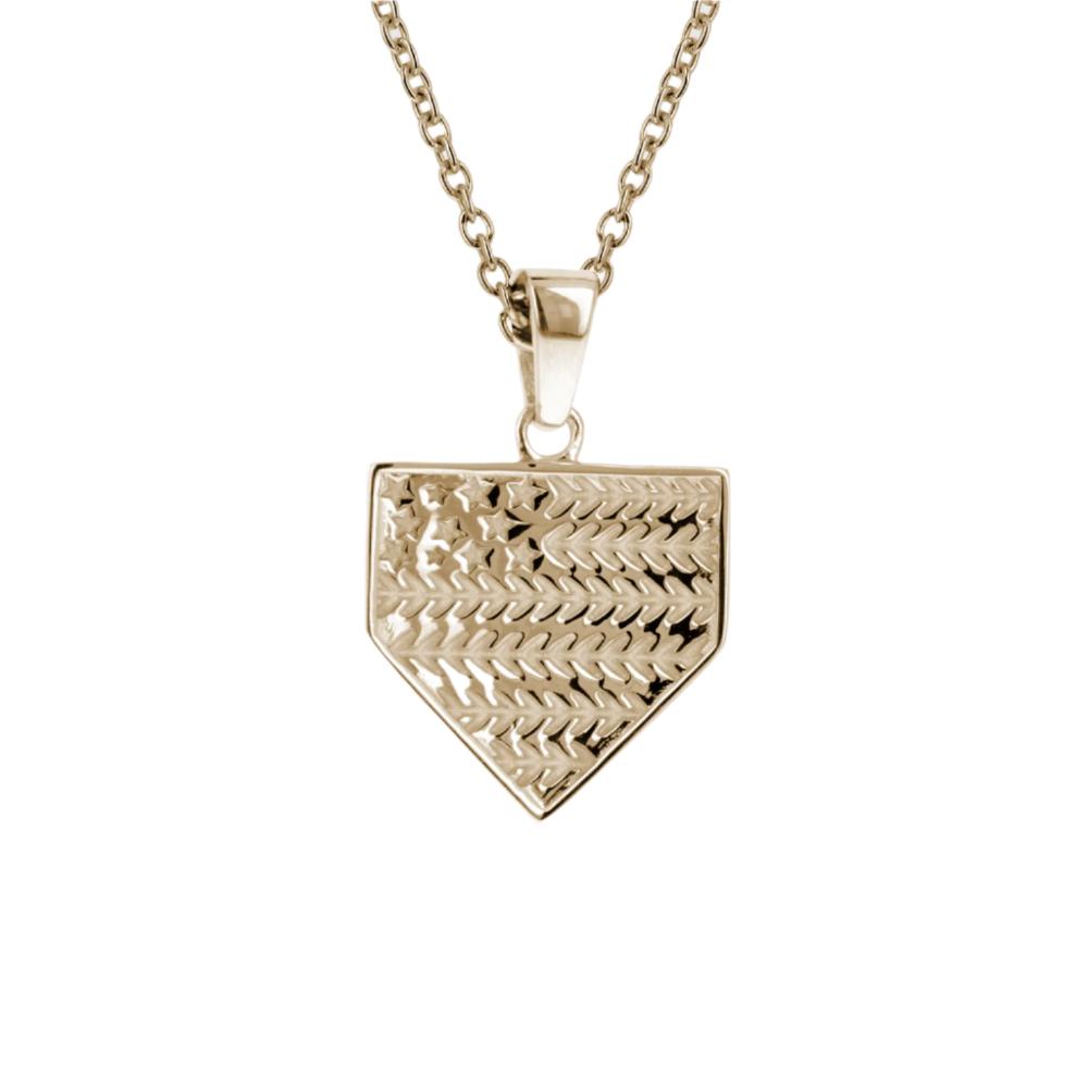 American Flag Home Plate Necklace