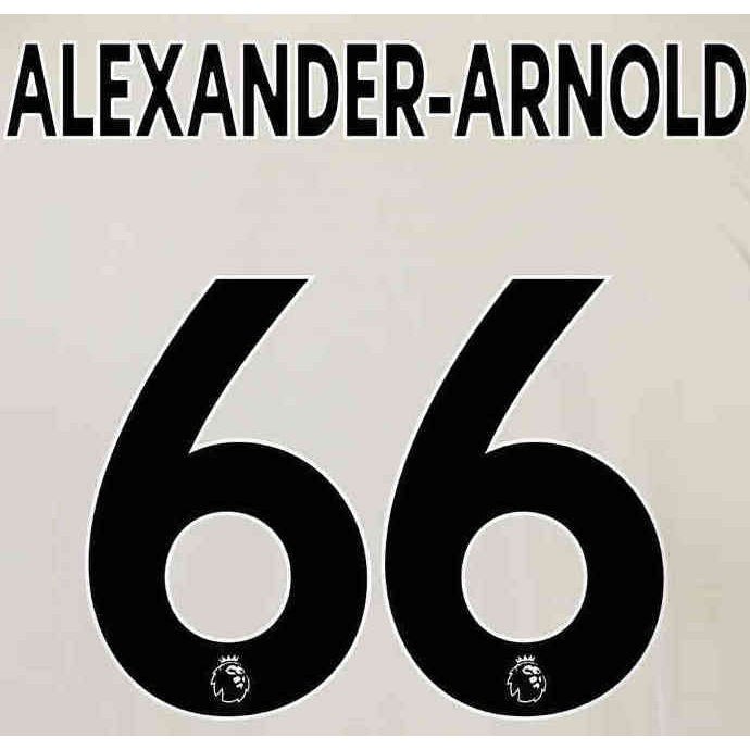 Liverpool 2020/22 Away Alexander-Arnold #66 Youth Jersey Name Set Black