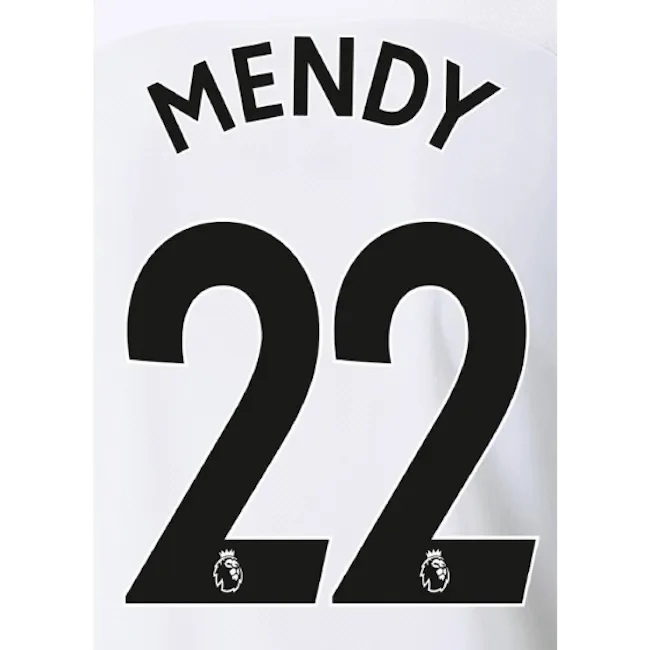 Manchester City 2021/22 Away Mendy #22 Jersey Name Set Black