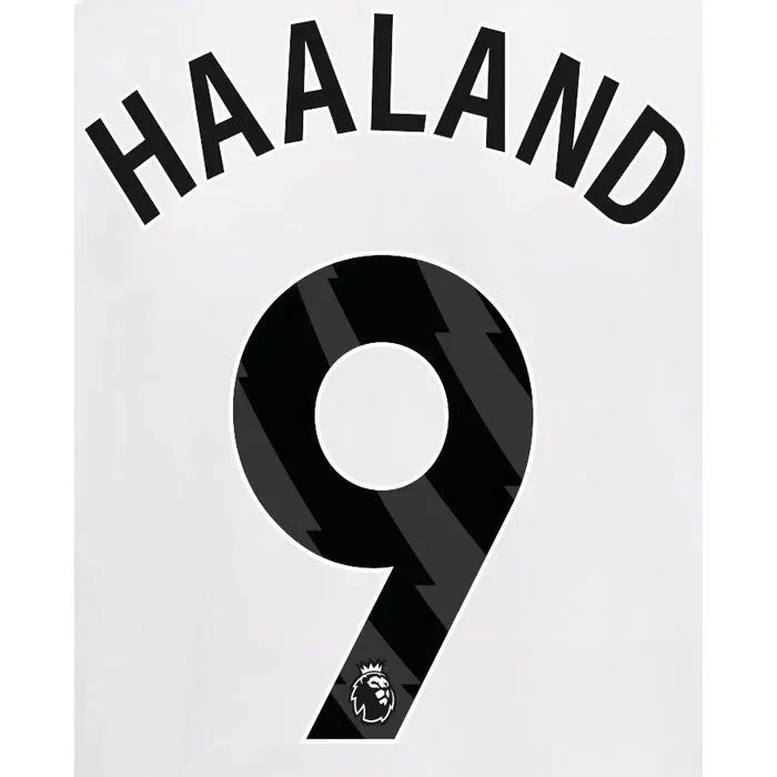 Manchester City 2023-Away Haaland #9 Jersey Name Set-Black