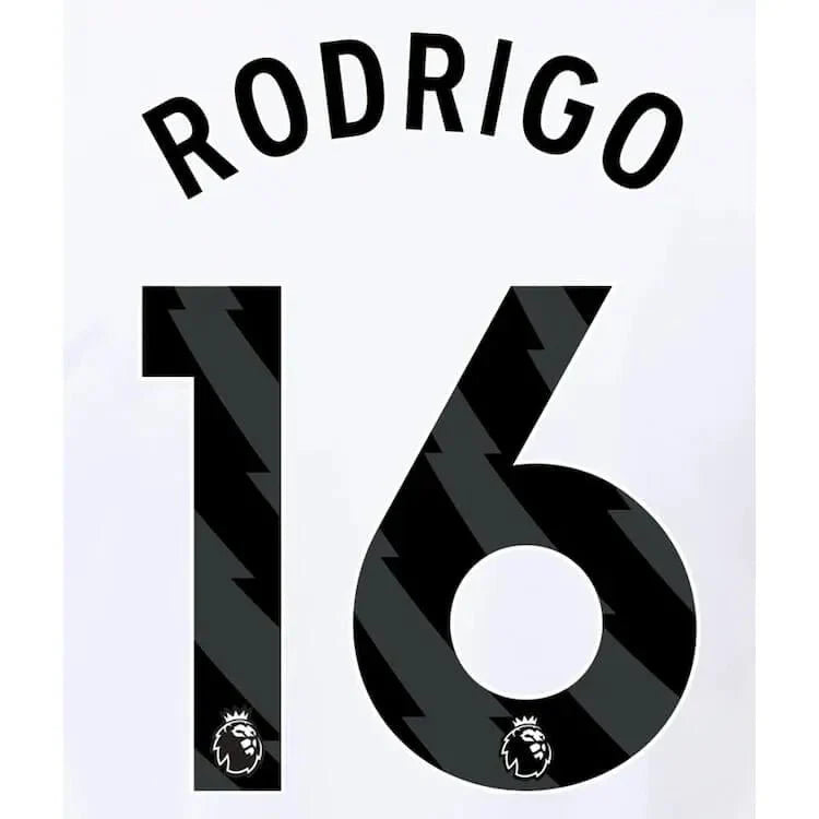 Manchester City 2023-Away Rodrigo #16 Jersey Name Set-Black