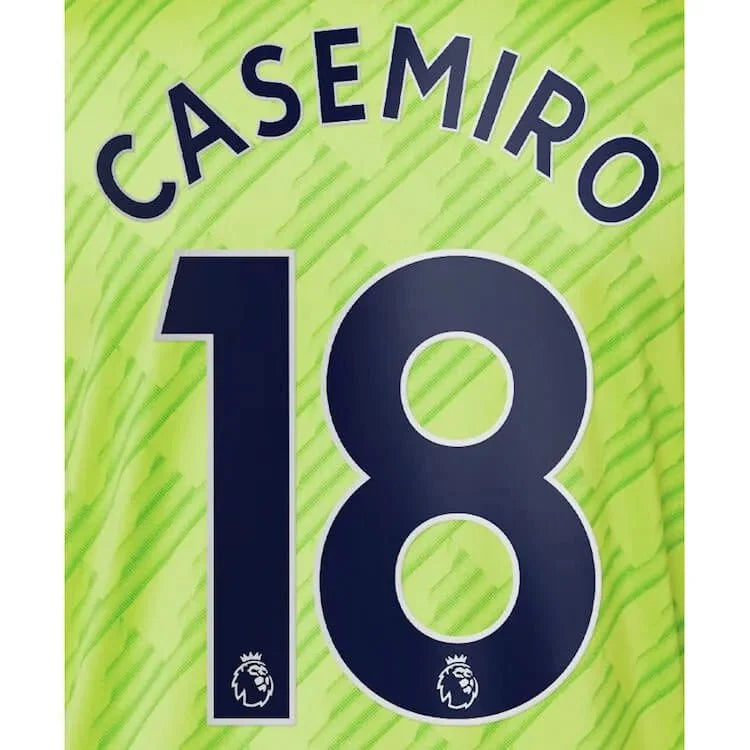 Manchester United 2022/23 Third Casemiro #18 Jersey Name Set Navy