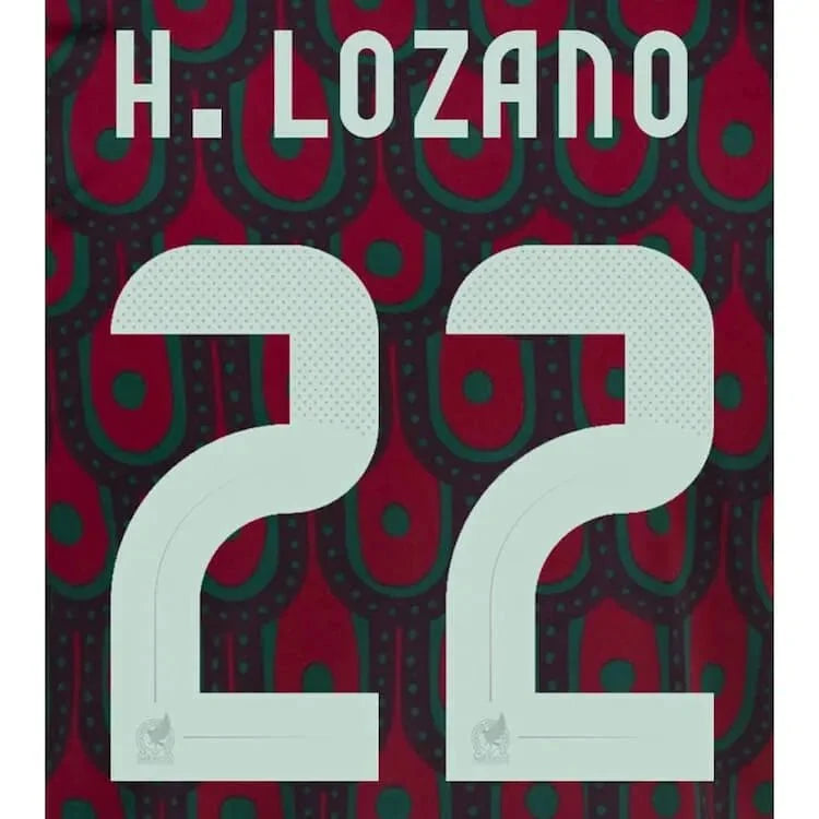 Mexico 2024/25 Home H. Lozano #22 Youth Jersey Name Set
