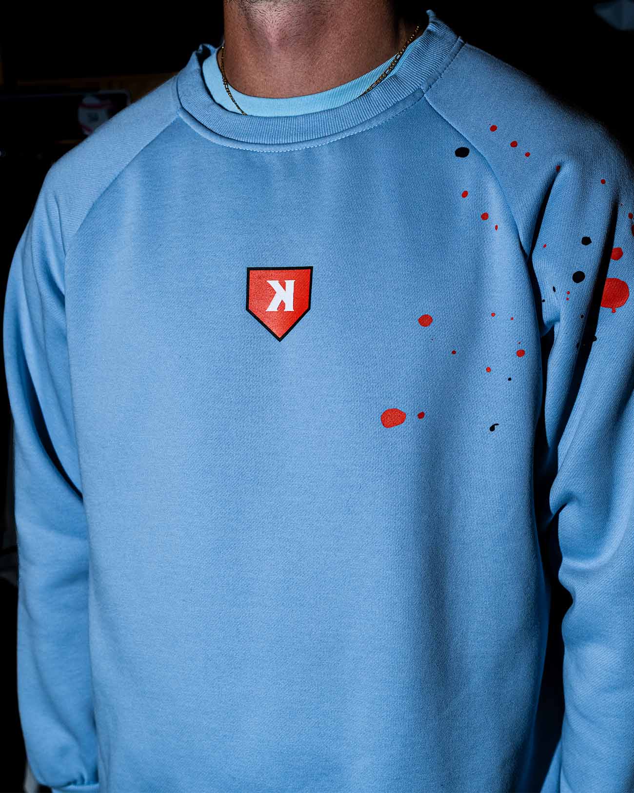 Youth Paint The Black Crewneck - Bullpen Blue
