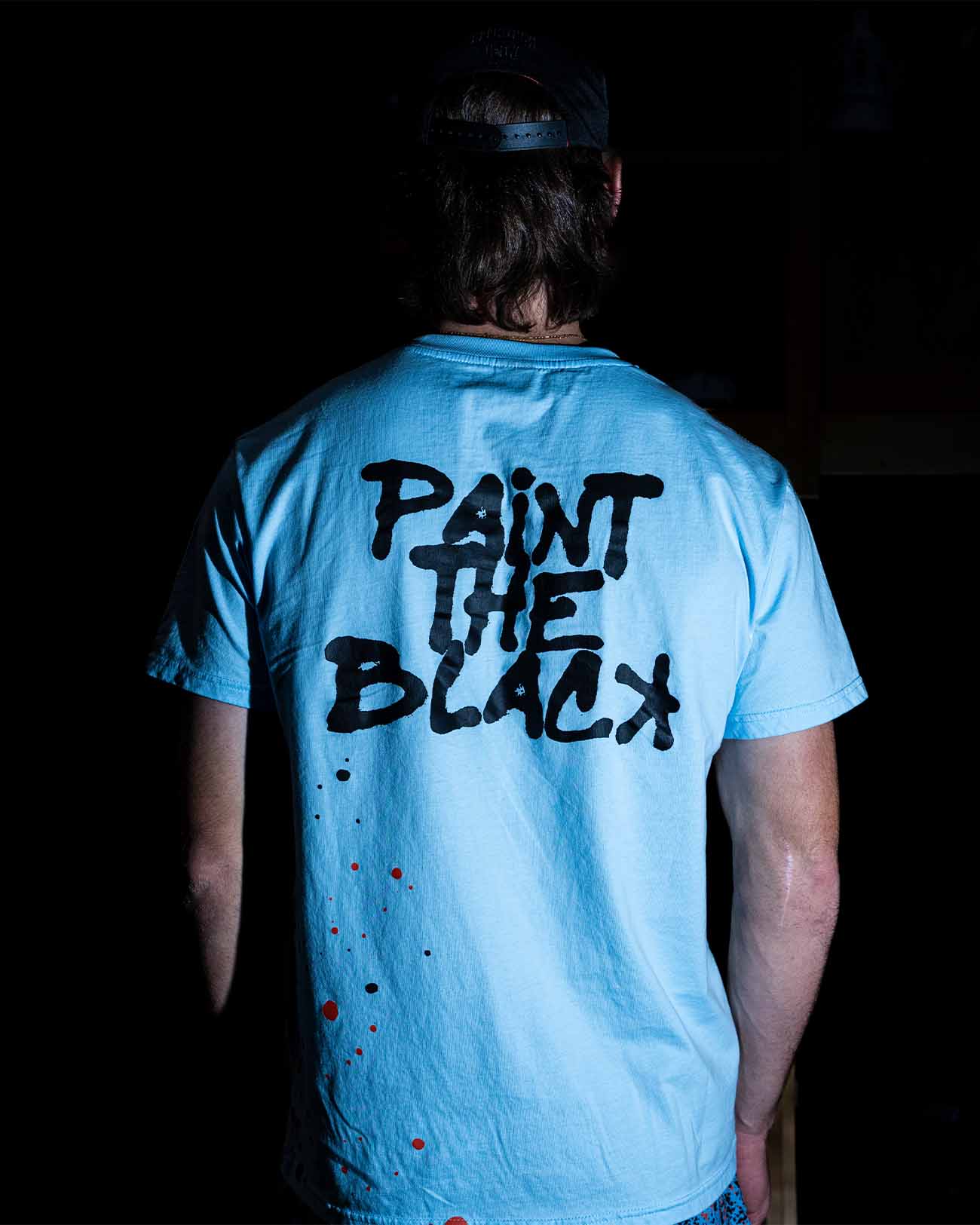 Youth Paint The Black Tee - Bullpen Blue