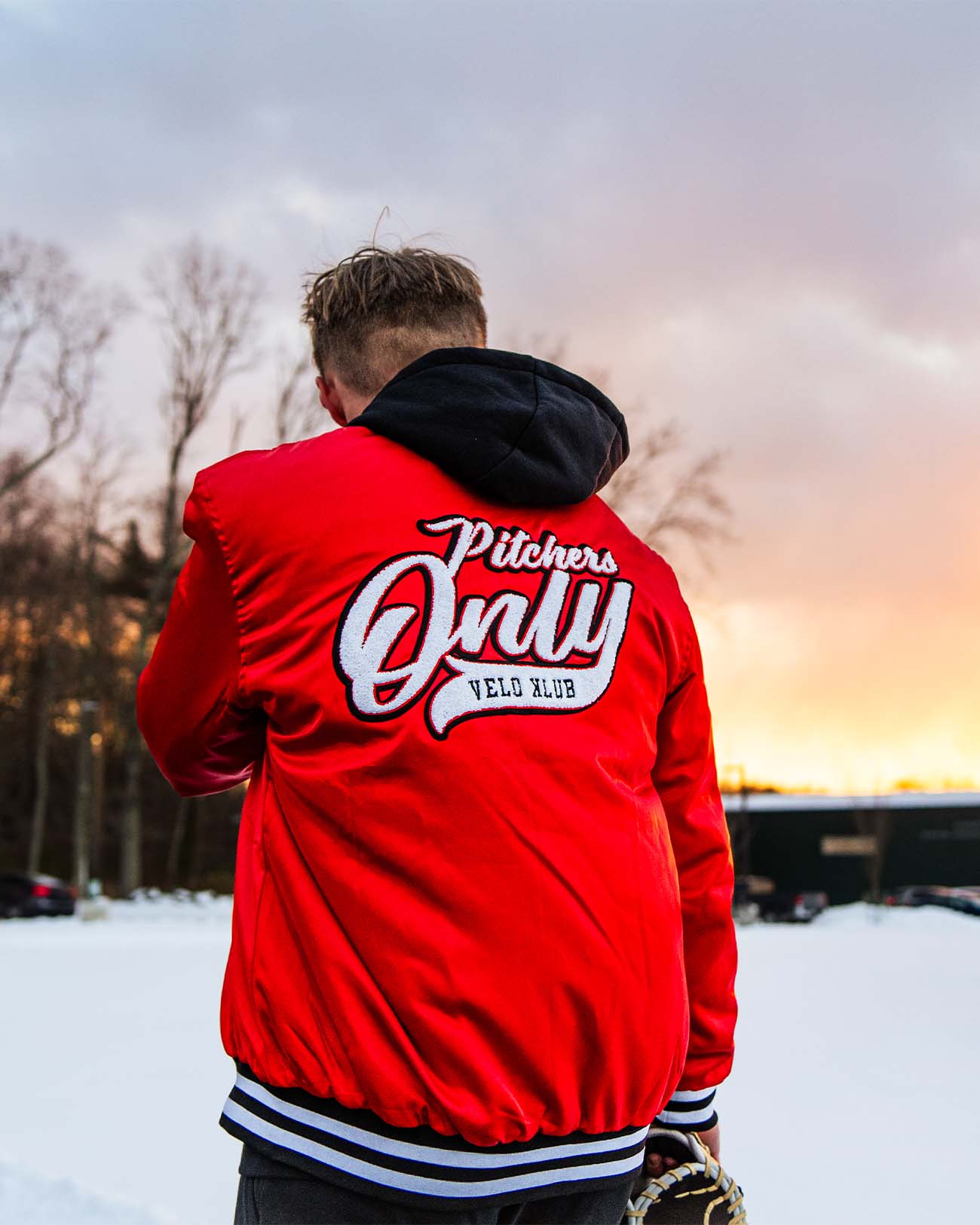 Youth Red Velo Klub Bullpen Jacket