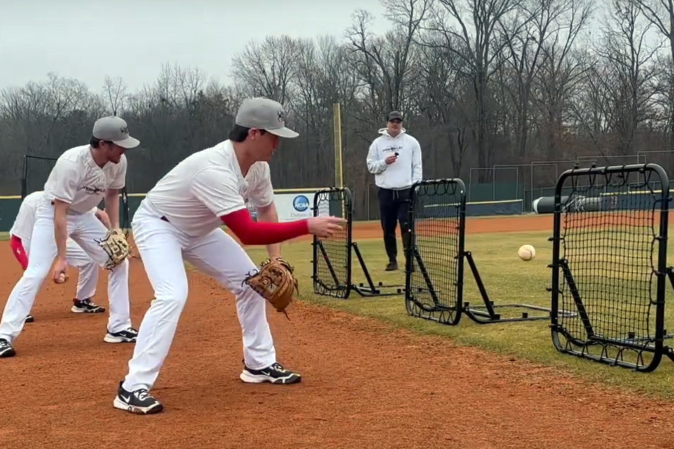 Players training with Web Bounders