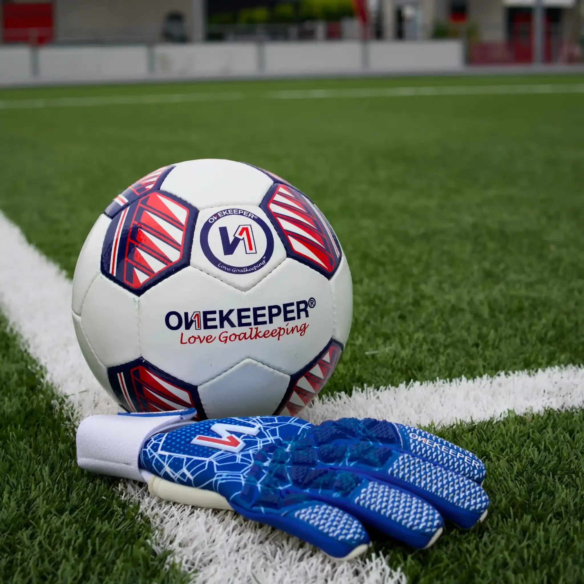 C-TEC Blue and White with Thin Neoprene Backhand for Cold Weather