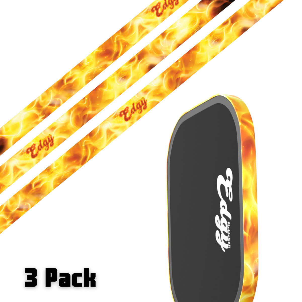 Fire Edge Tape (3 pack) - Pickleball Paddle Edge Tape