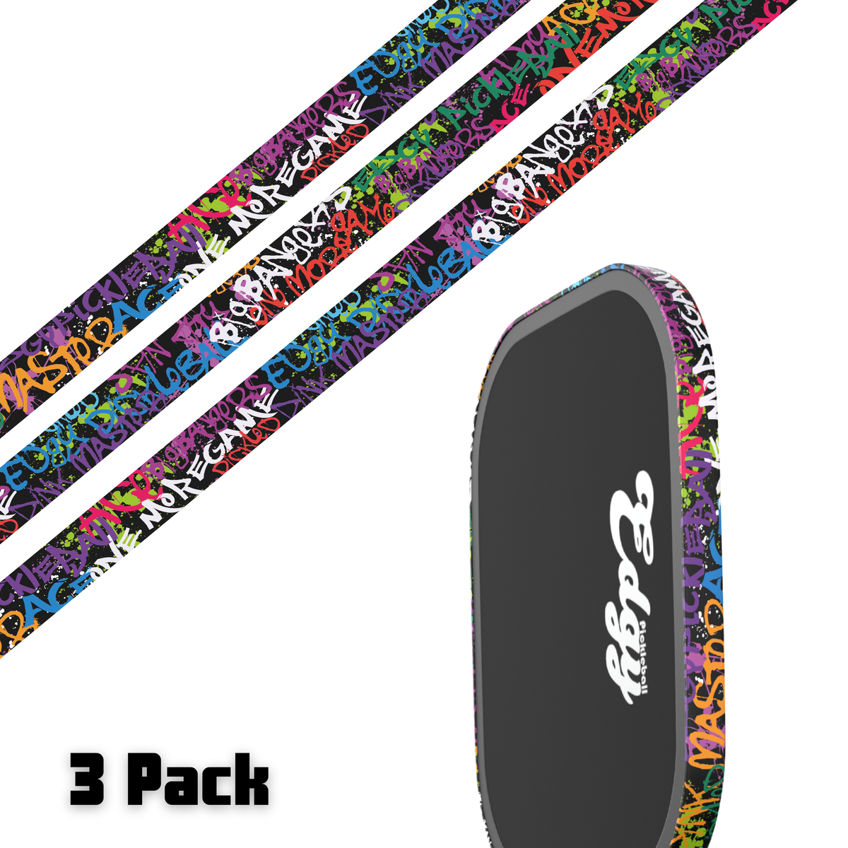 Graffiti 2.0 Edge Tape (3 pack) - Pickleball Paddle Edge Tape
