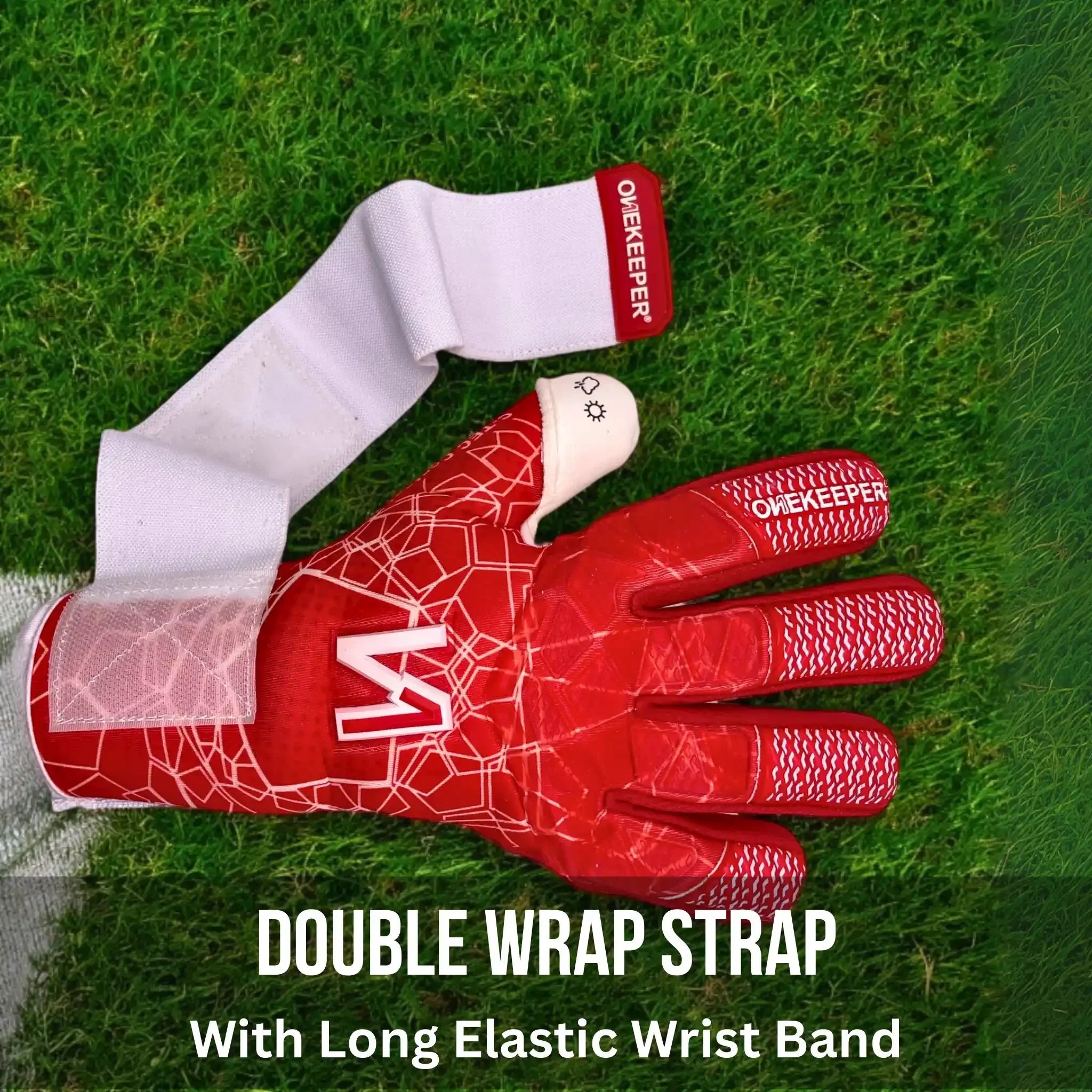 C-TEC Red and White with Thin Neoprene Backhand for Cold Weather