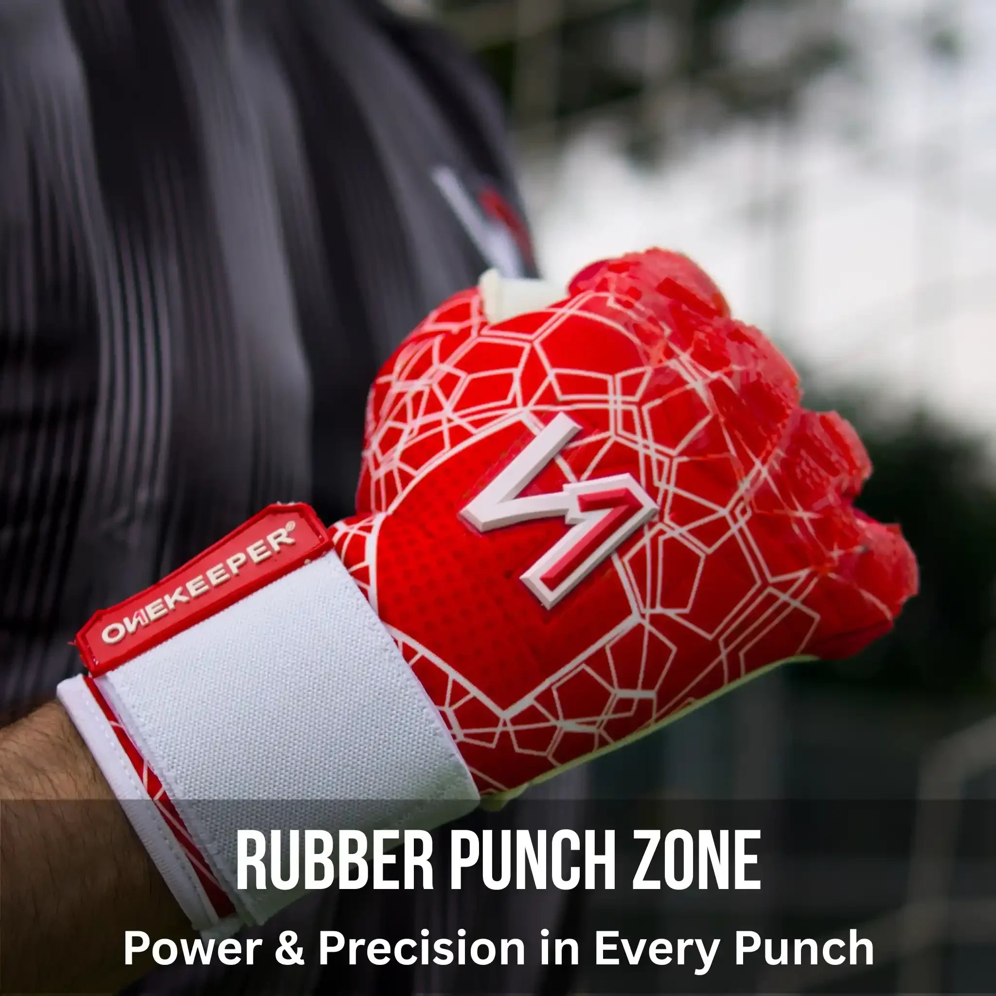 C-TEC Red and White with Thin Neoprene Backhand for Cold Weather