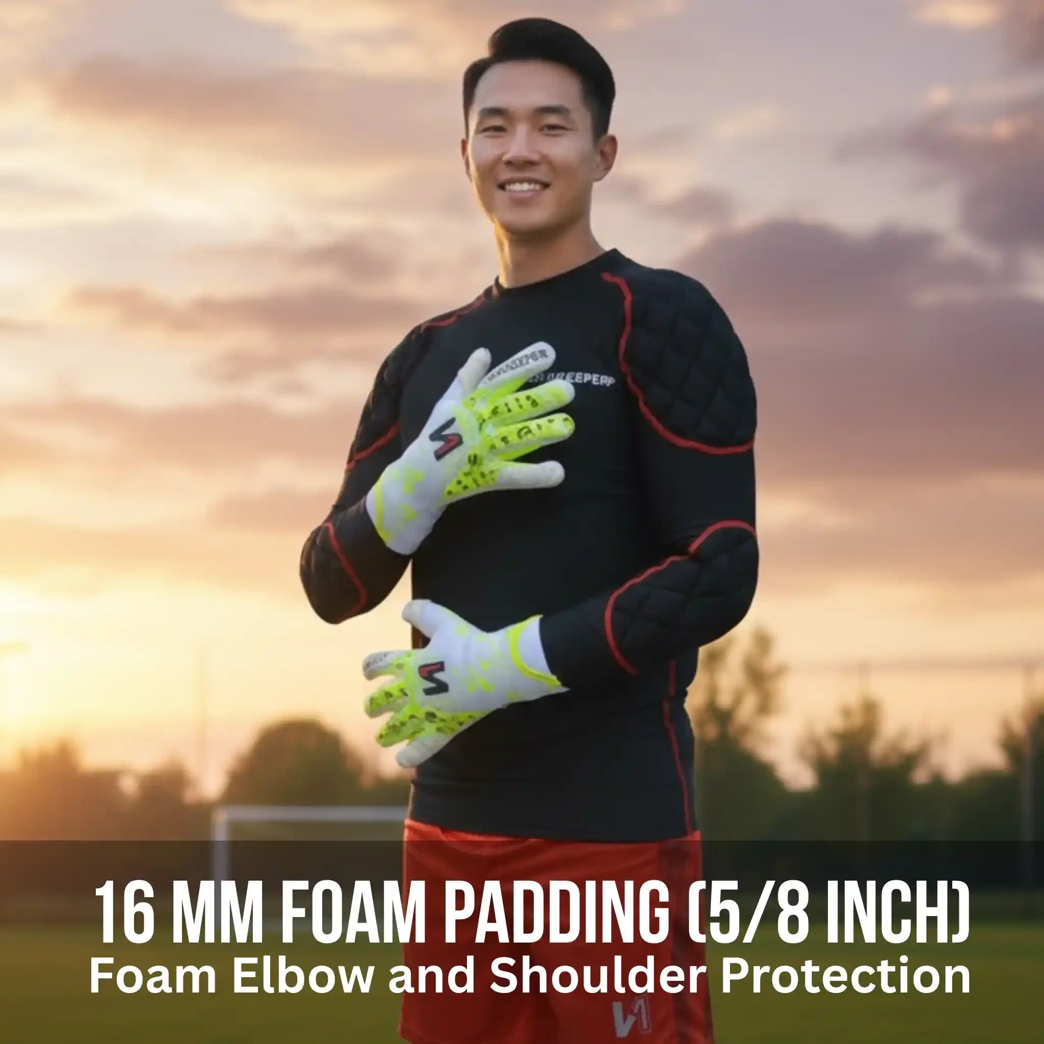 Men Padded Compression T-Shirt Long Sleeve