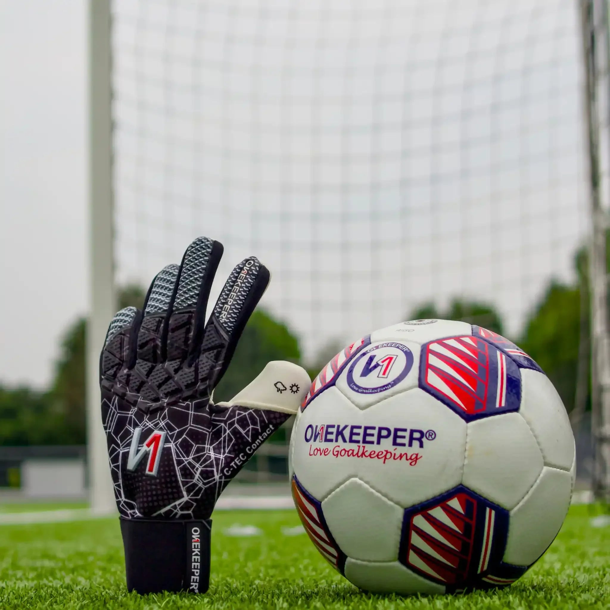 C-TEC Black and White with Thin Neoprene Backhand for Cold Weather