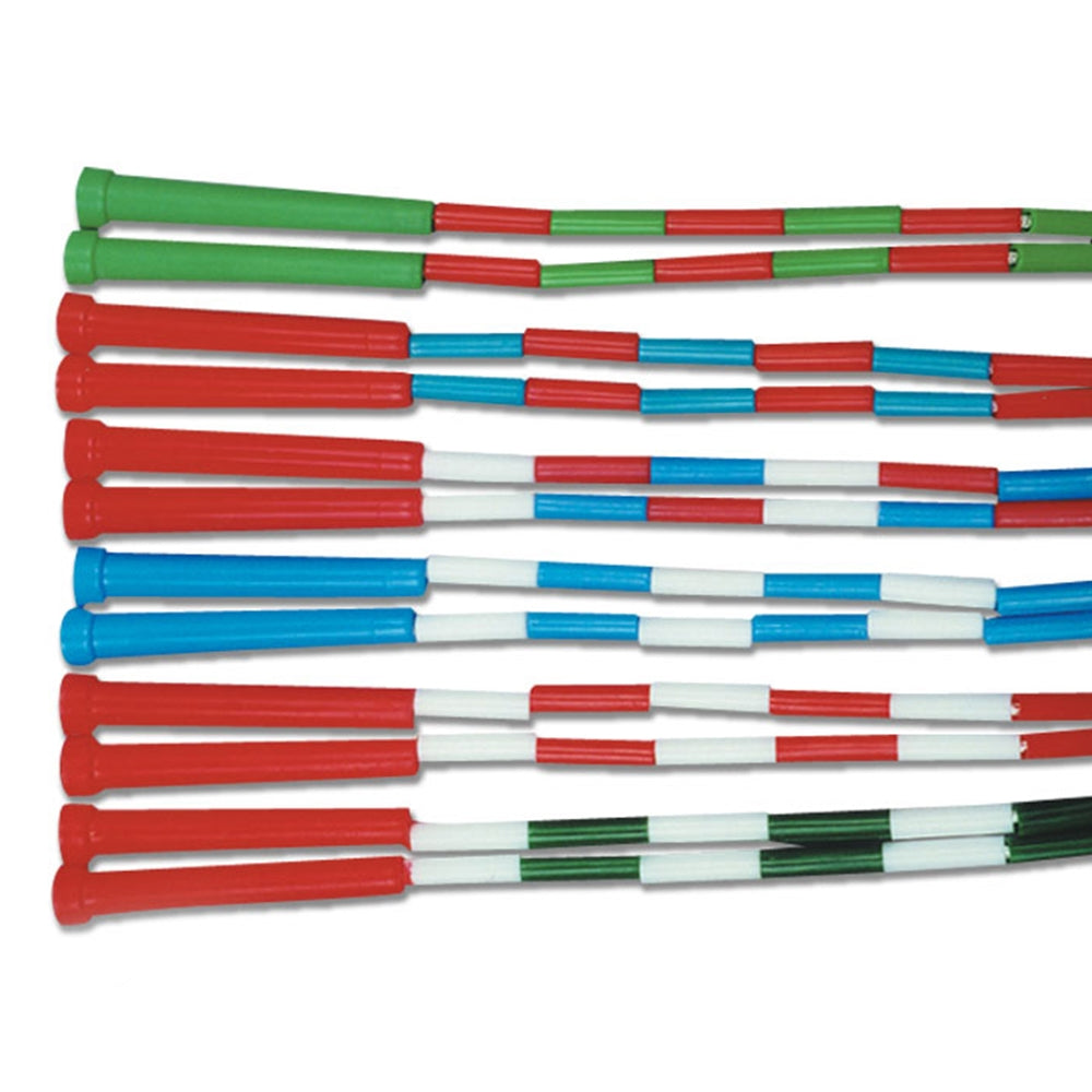 PLASTIC SEGMENTED JUMP ROPES - BRAIDED NYLON