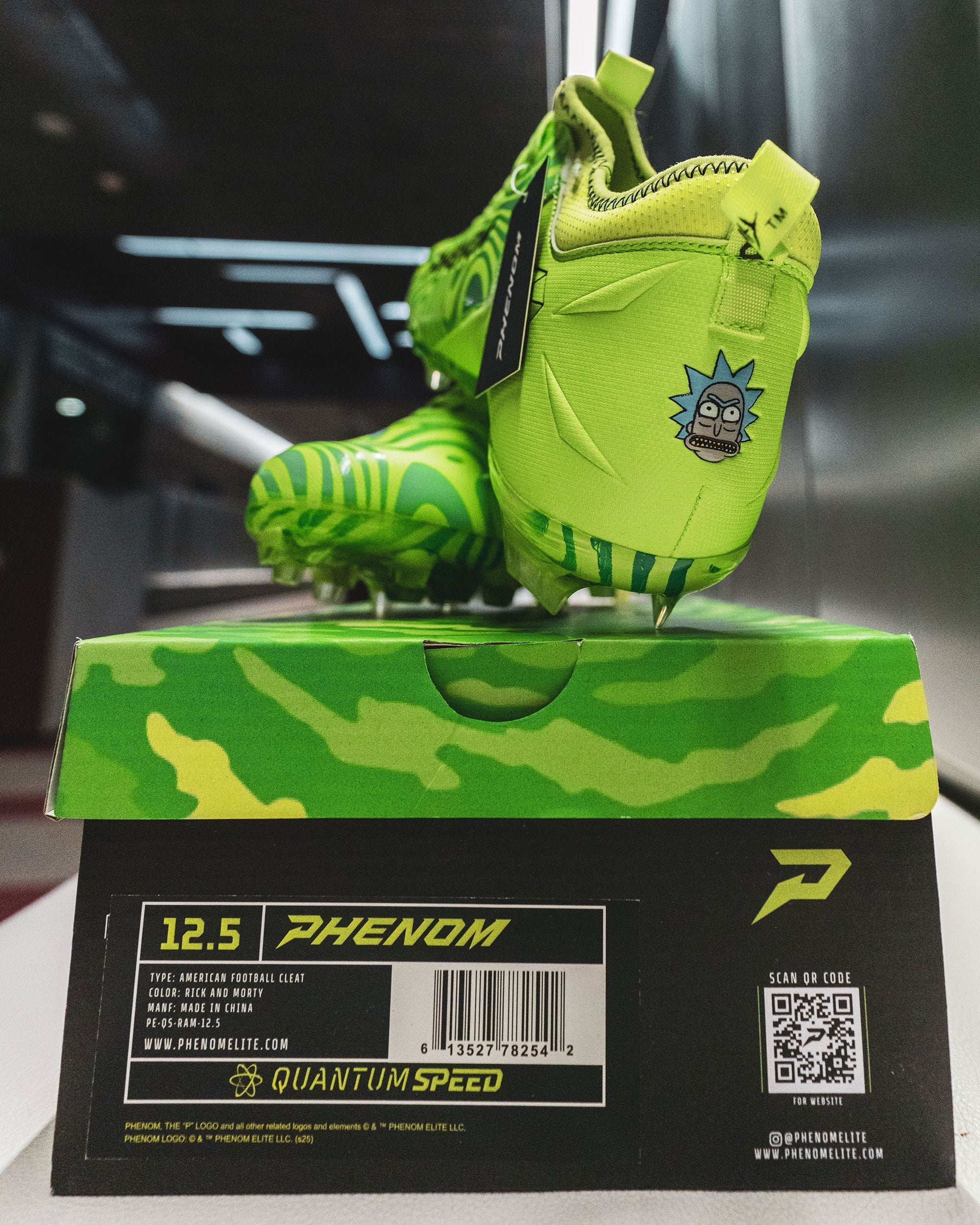 Phenom Elite Rick and Morty Cleats — Quantum Speed 2.0