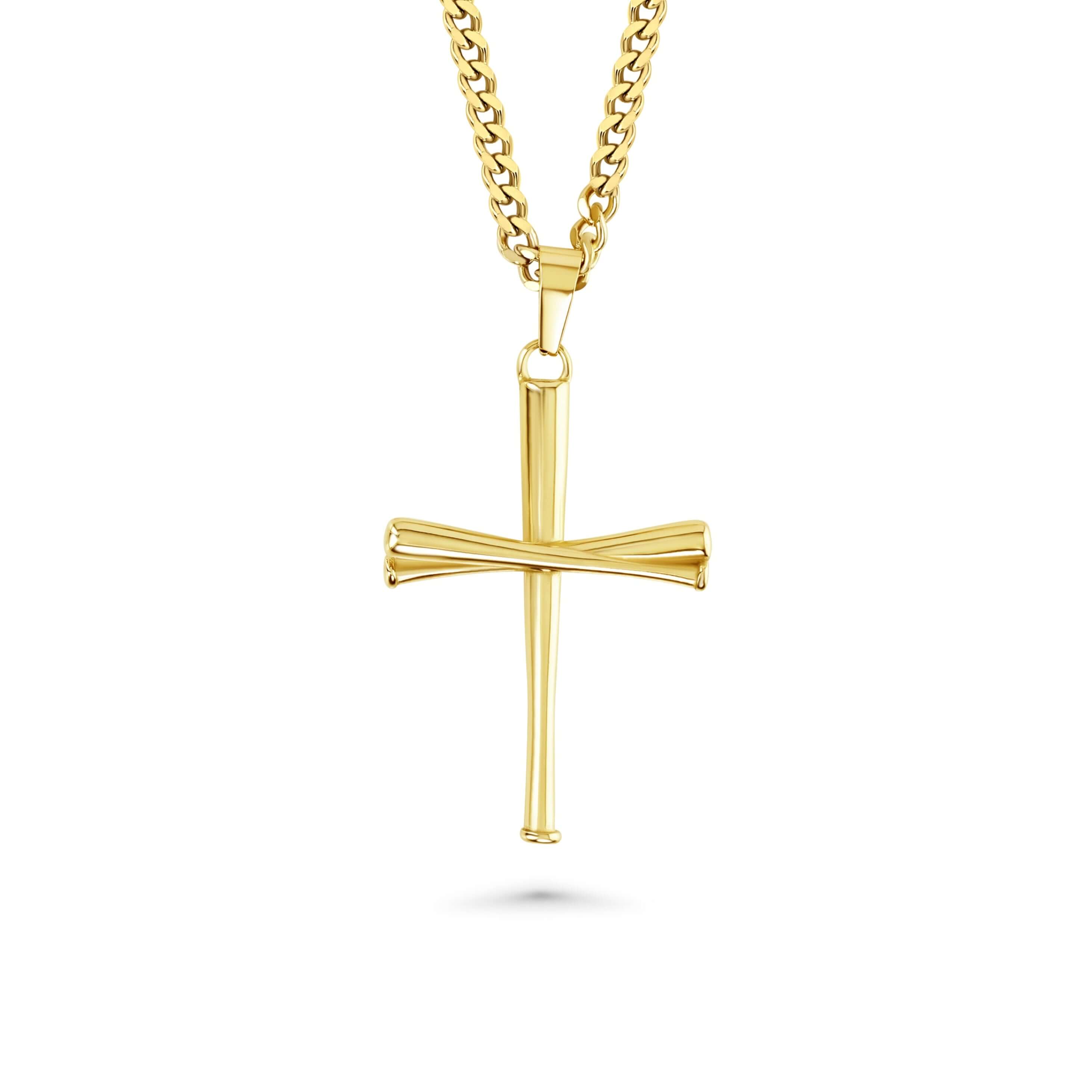 3.0 Baseball Bat Cross Necklace
