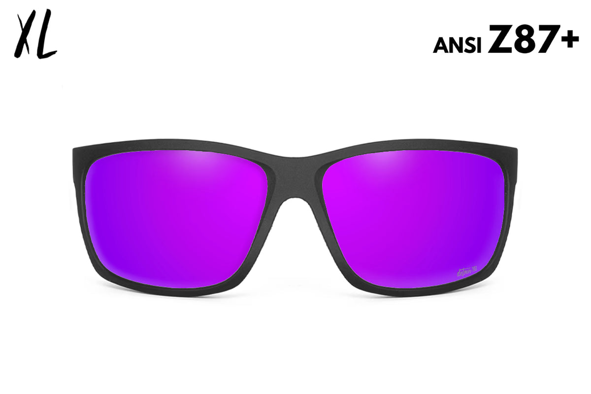 Breach XL - Matte Black - Purple Polarized ANSI Z87+